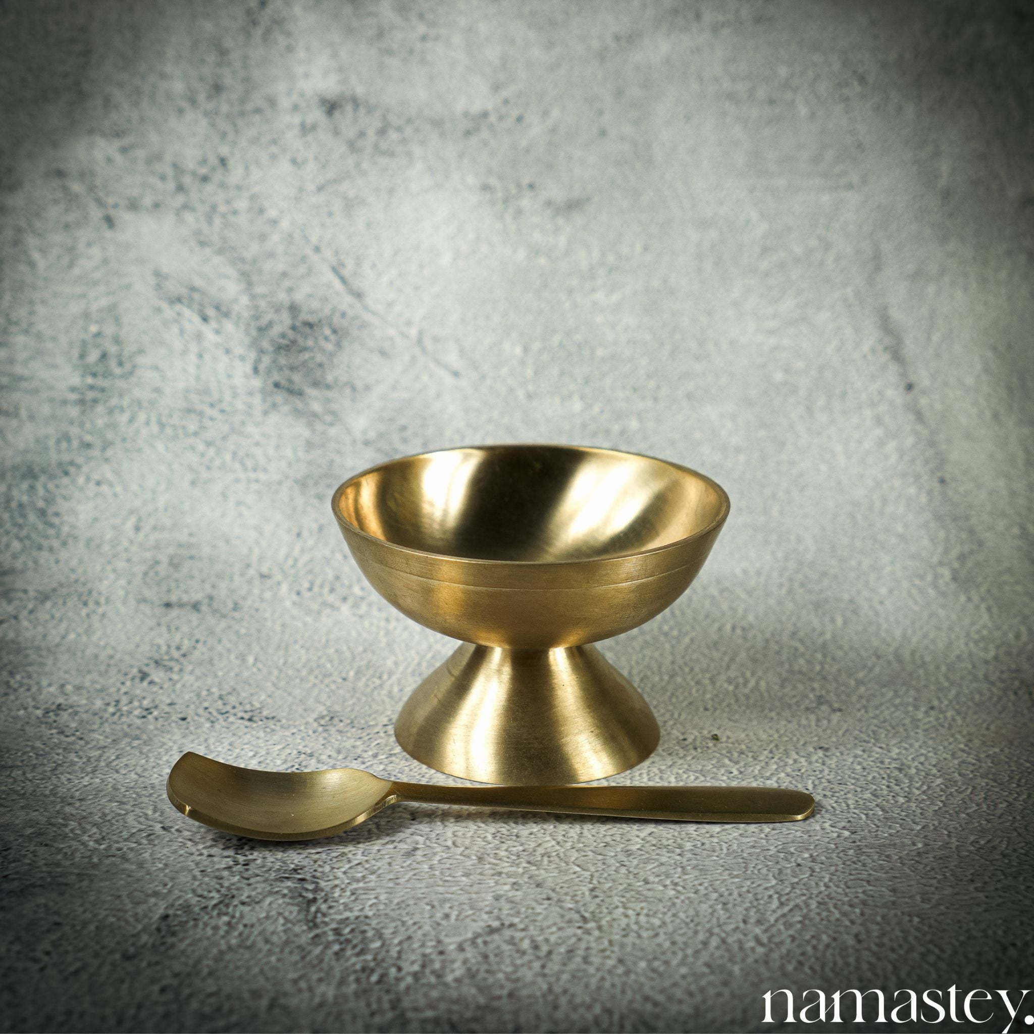 Kansa (Bronze) Dessert Bowl Set – 2 Bowls + 2 Spoons