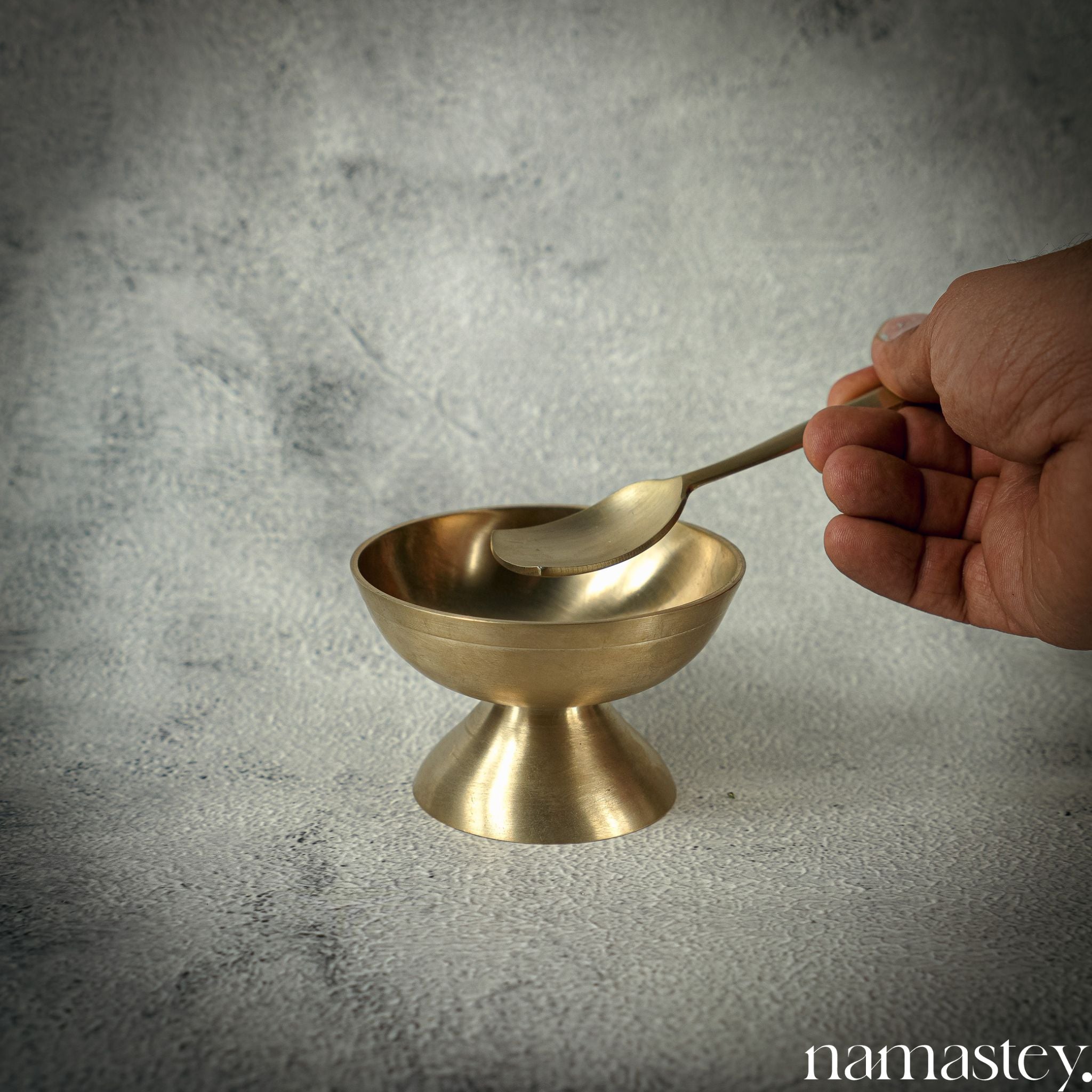 Kansa (Bronze) Dessert Bowl Set – 2 Bowls + 2 Spoons