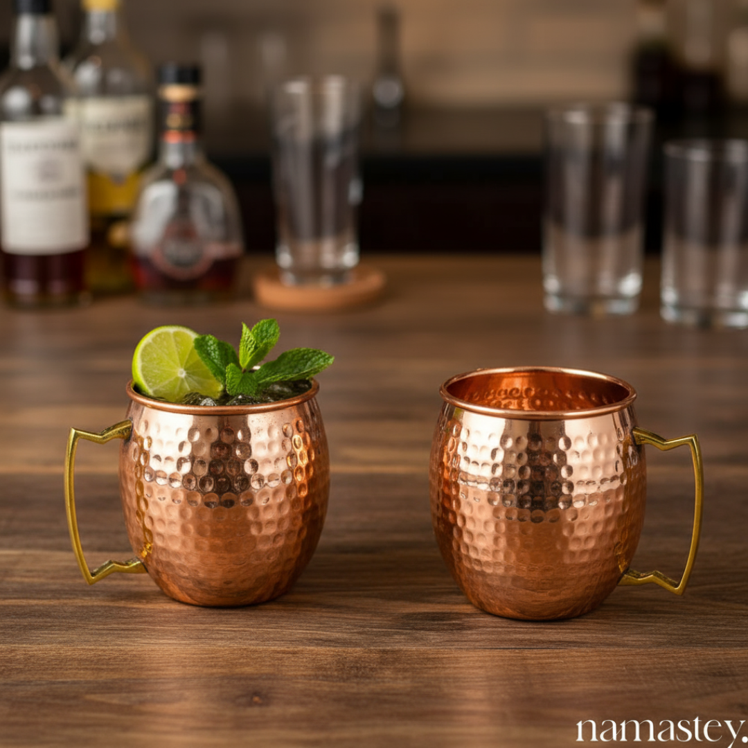 Dazzling Copper Mule Mugs for Cocktails and Beverages | Drinks Mule Mugs, 2 Pieces