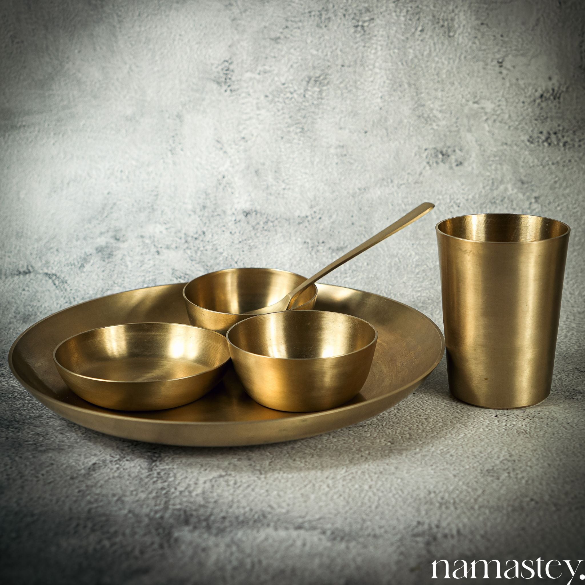 Timeless Kansa Thali Set | Pure Bronze Dinnerware (Handcrafted in India)