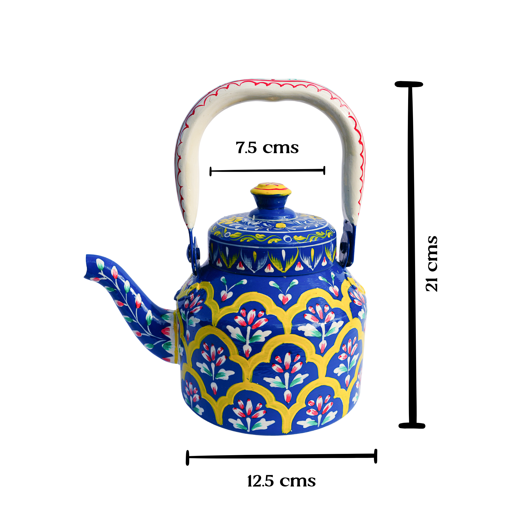 The Indigo Archway – Handpainted Stainless Steel Tea Kettle (1L)
