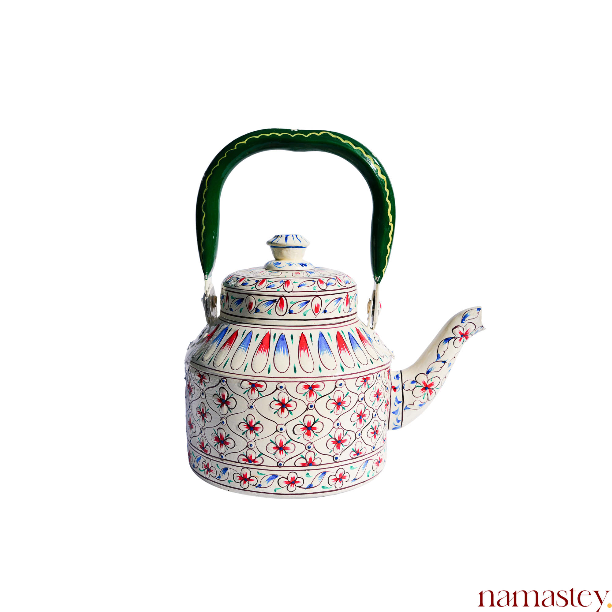 Blush Meadow – Handpainted Stainless Steel Tea Kettle (1L)