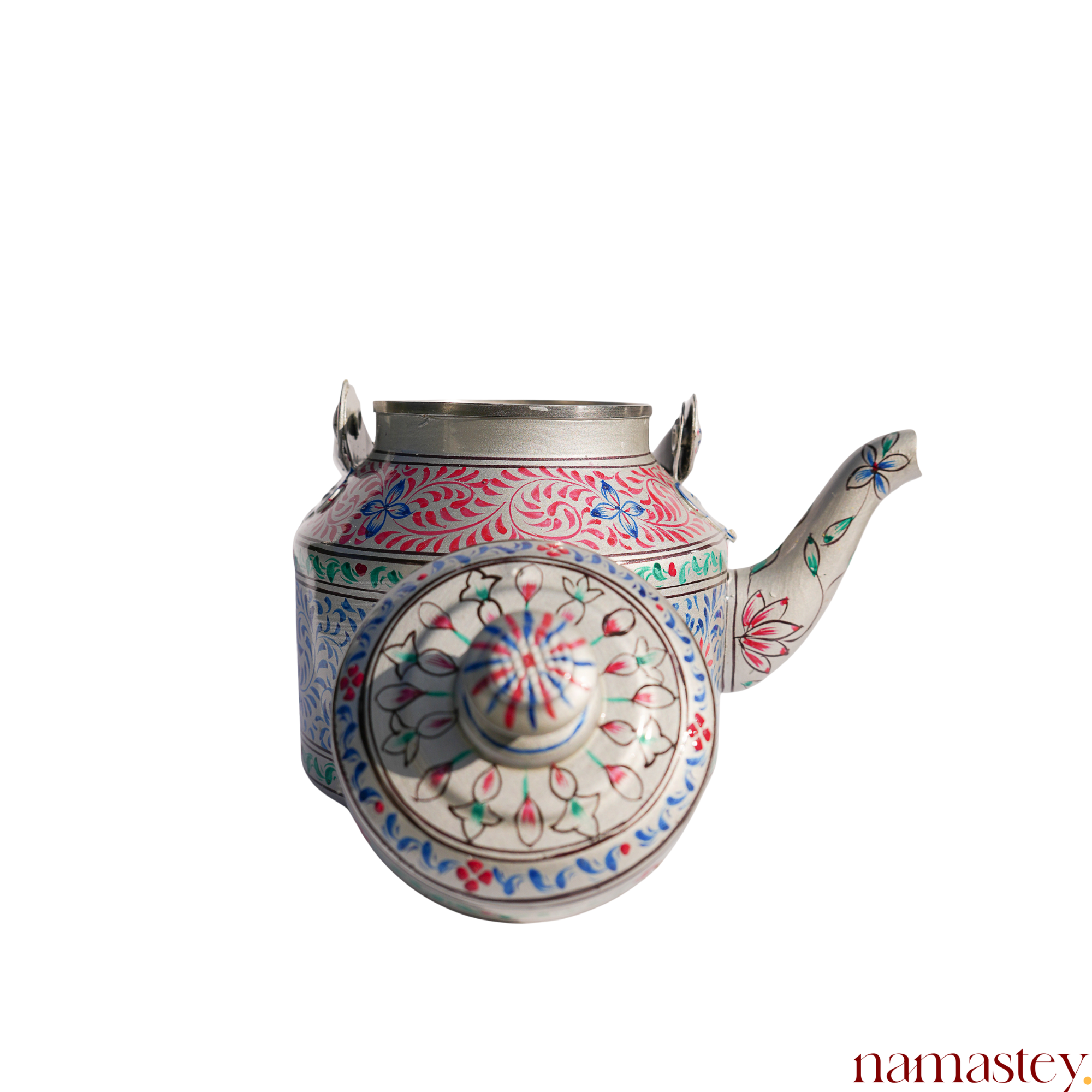 Twilight Fern – Handpainted Stainless Steel Tea Kettle (1L)