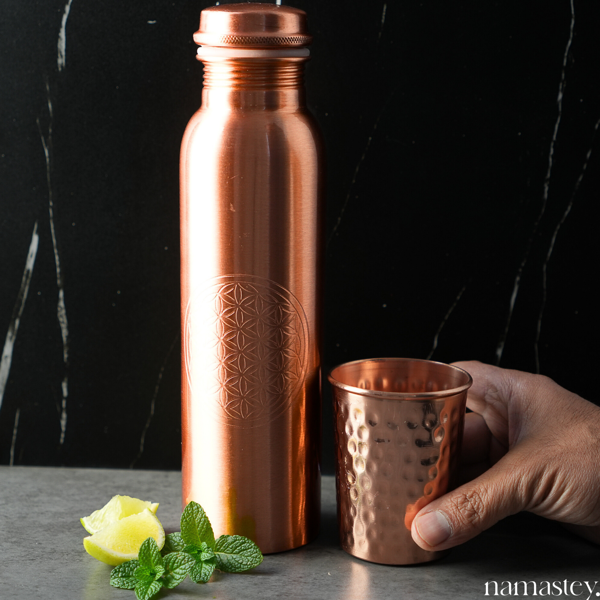 The Matte Artisan Copper Bottle (950ml)