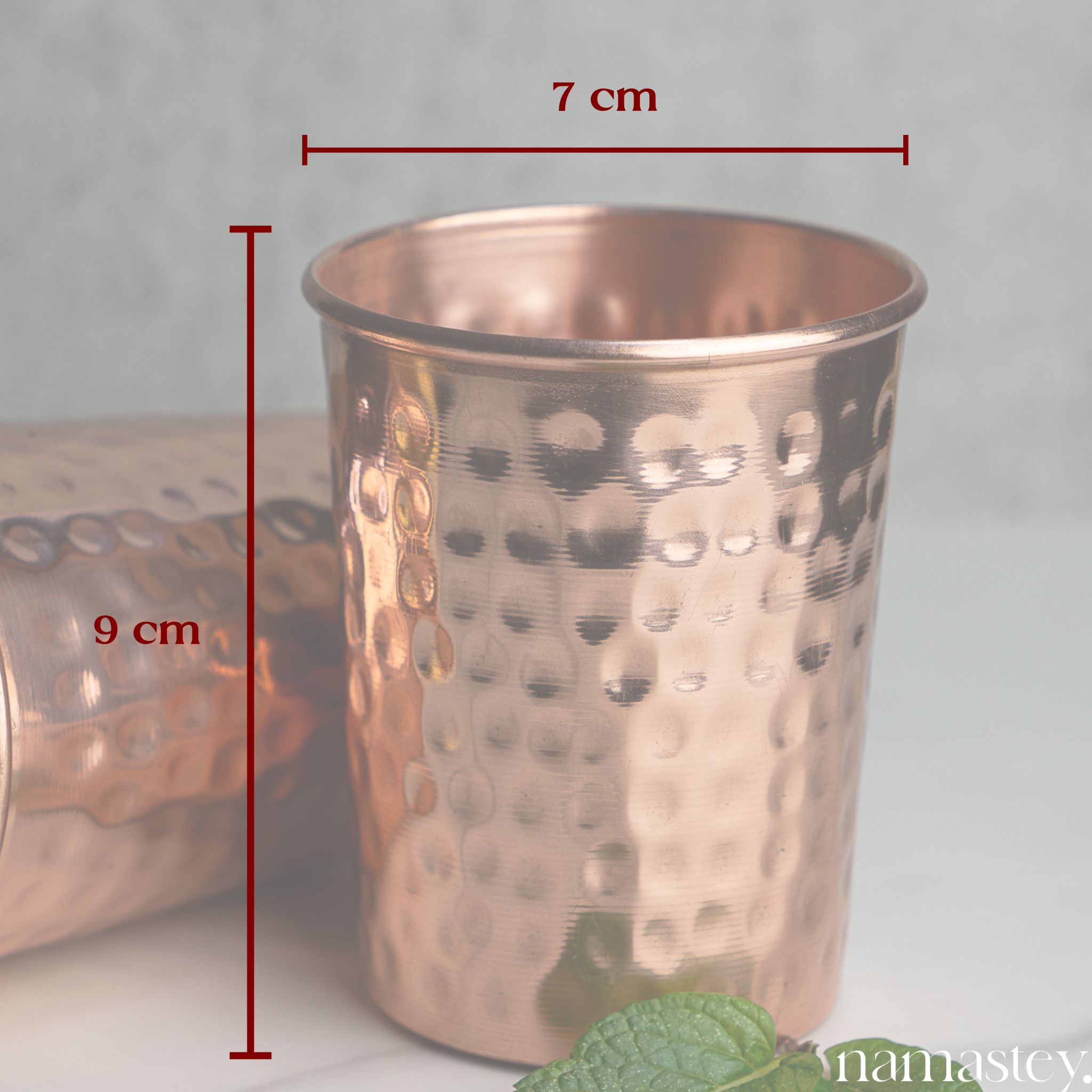 Hammered Copper Glasses - Set of 2
