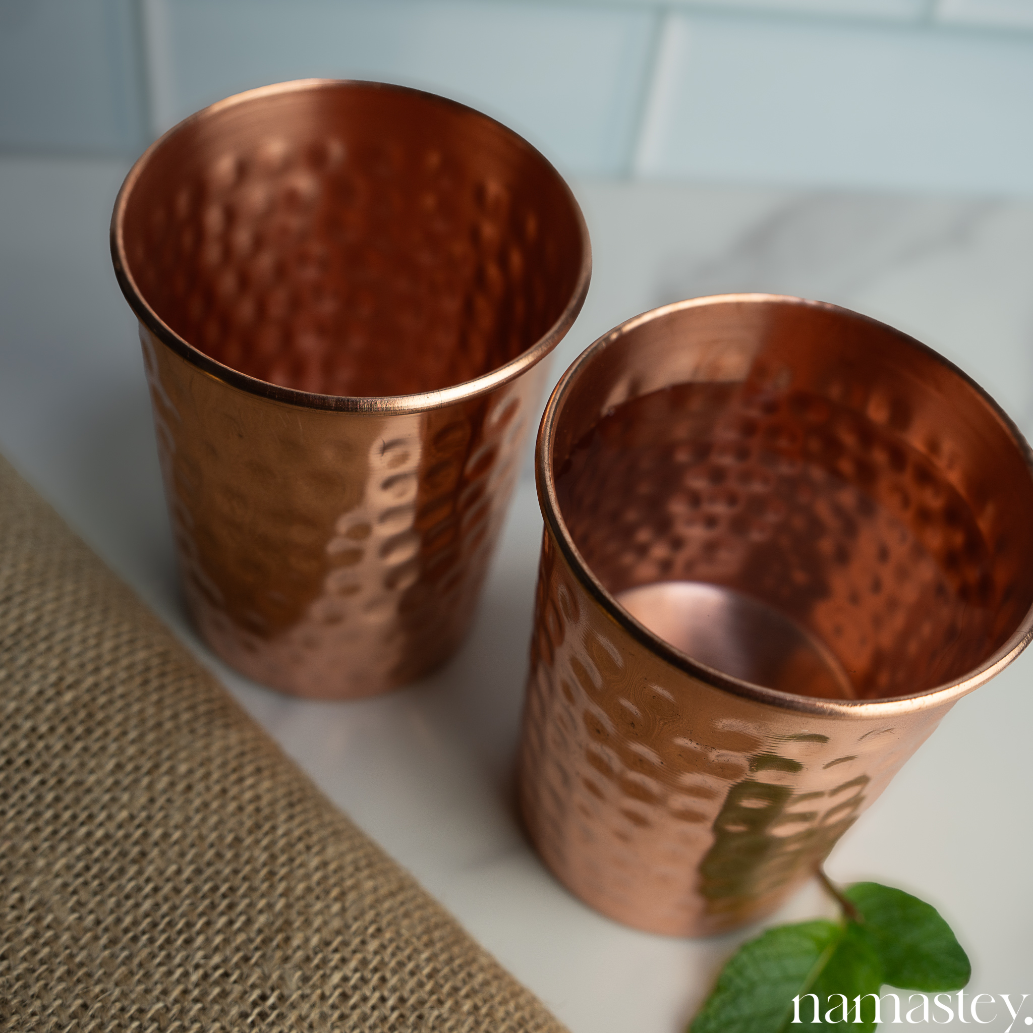 Hammered Copper Glasses - Set of 2