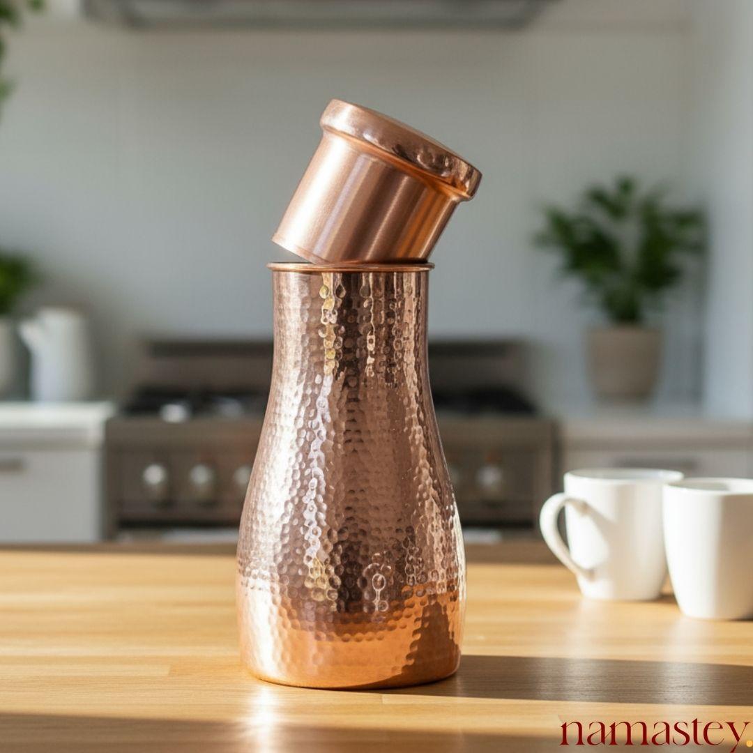 Hammered Pure Copper Carafe (950 mL)