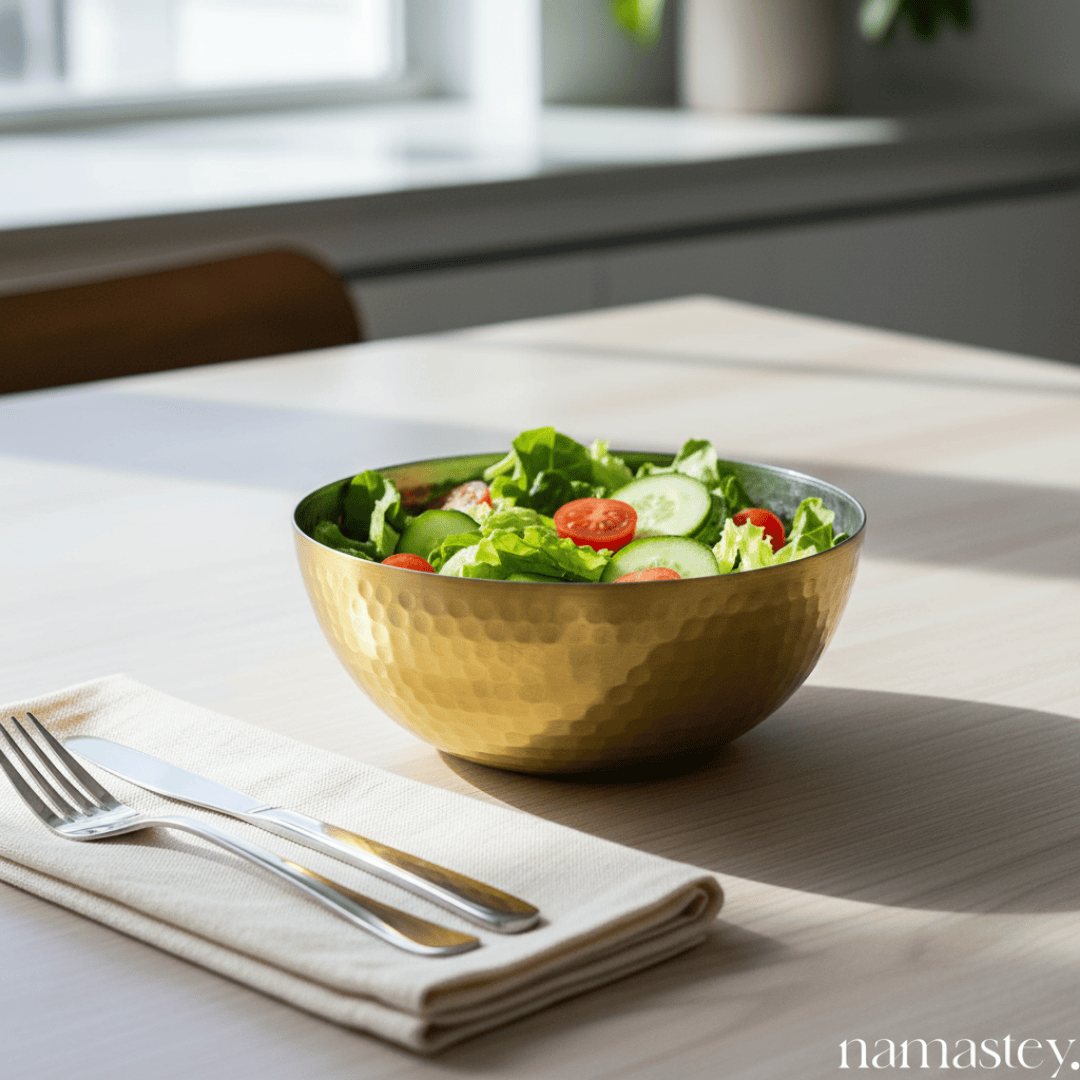 Gleaming Brass Bowls | Serving Brass Bowls, 2 Pieces