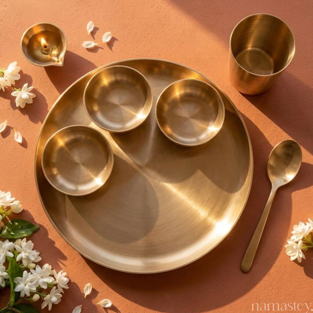 Timeless Kansa Thali Set | Pure Bronze Dinnerware