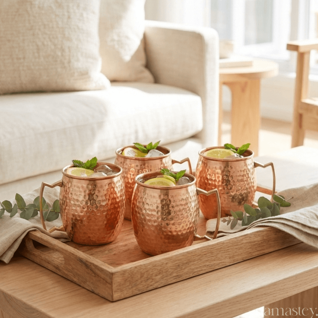 Dazzling Copper Mule Mugs, 2 Pieces