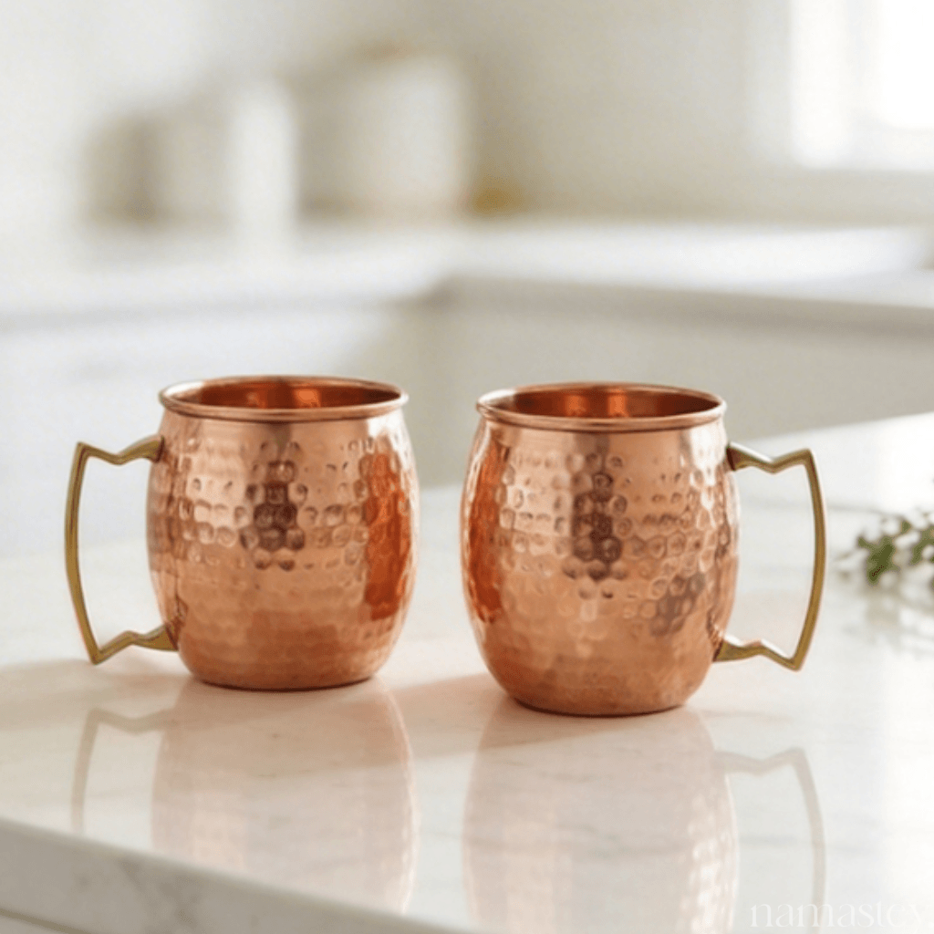 Dazzling Copper Mule Mugs, 2 Pieces