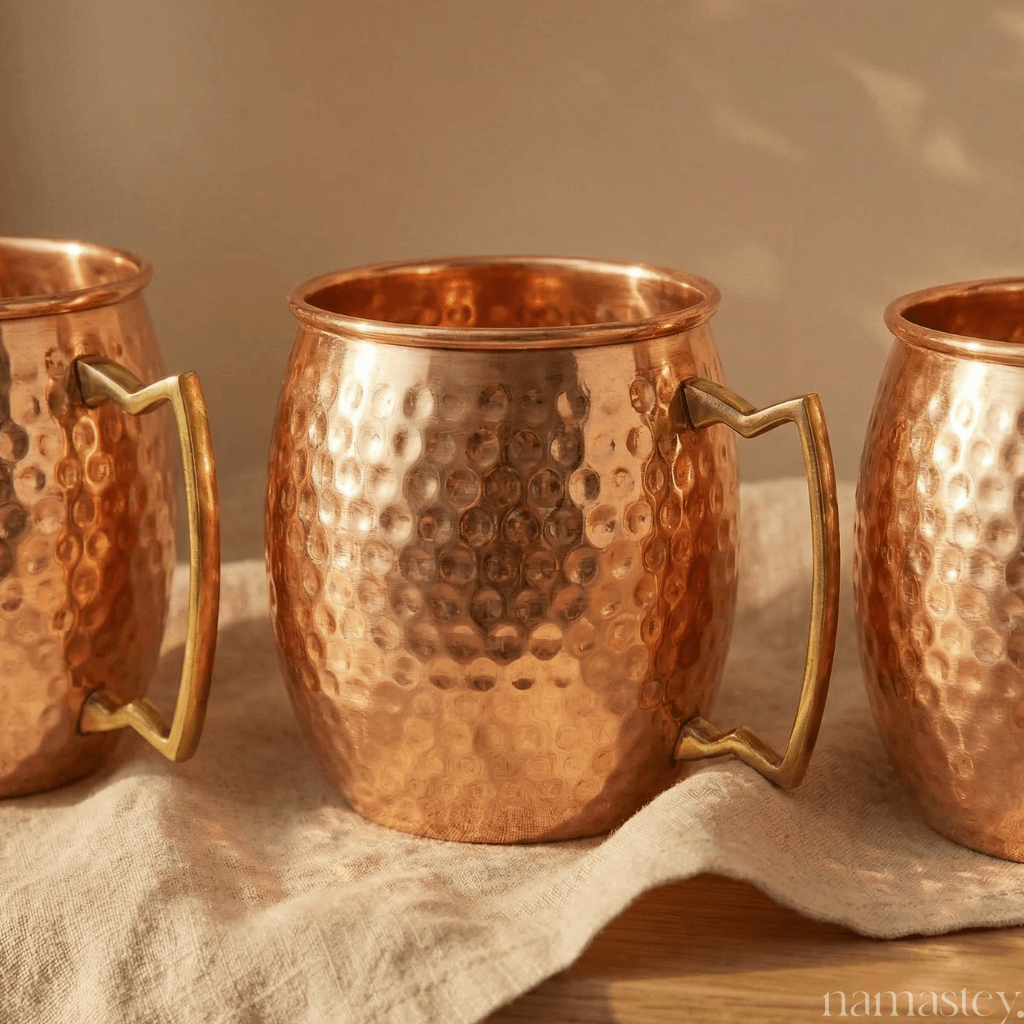 Dazzling Copper Mule Mugs, 2 Pieces