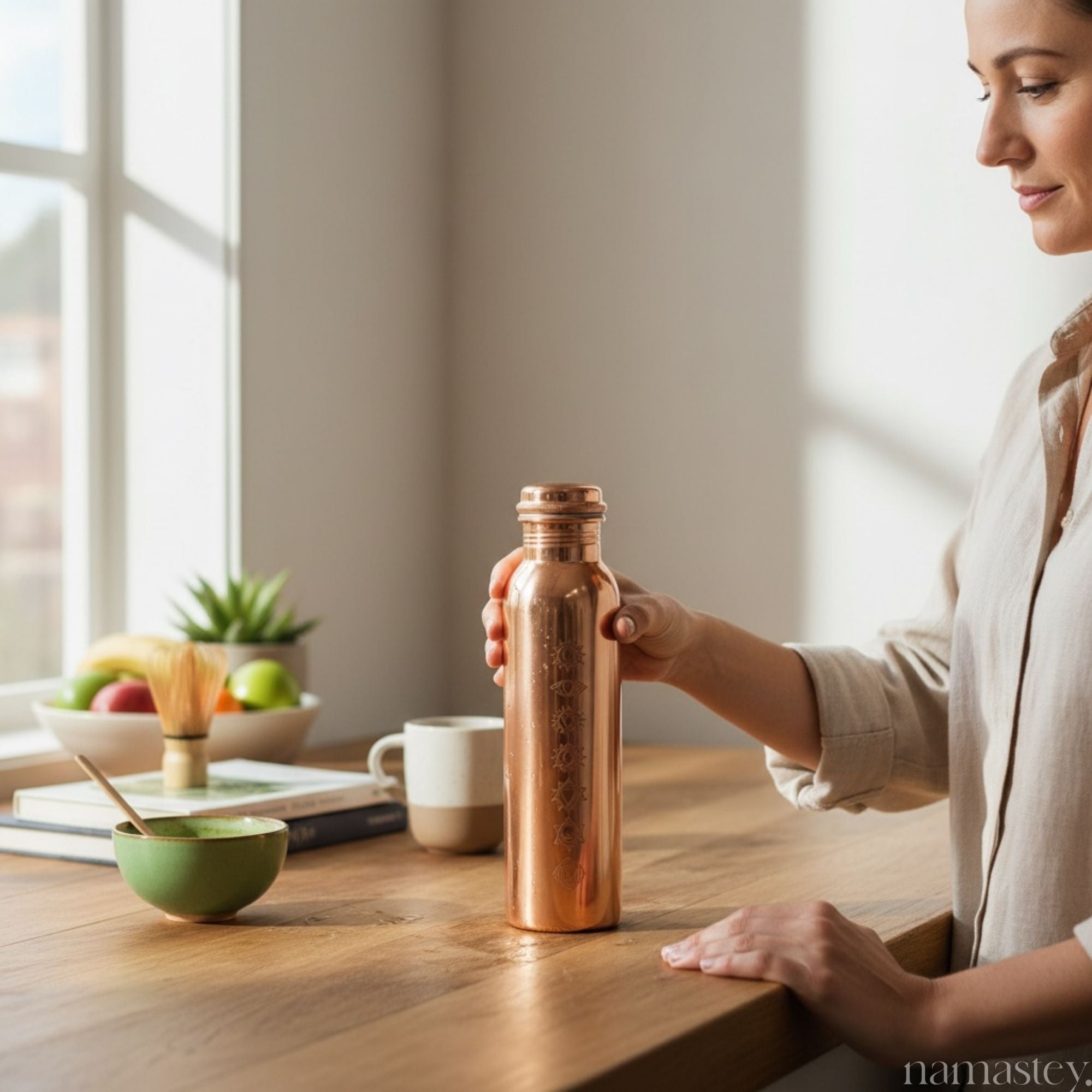 The Chakhra Copper Water Bottle (950ml)