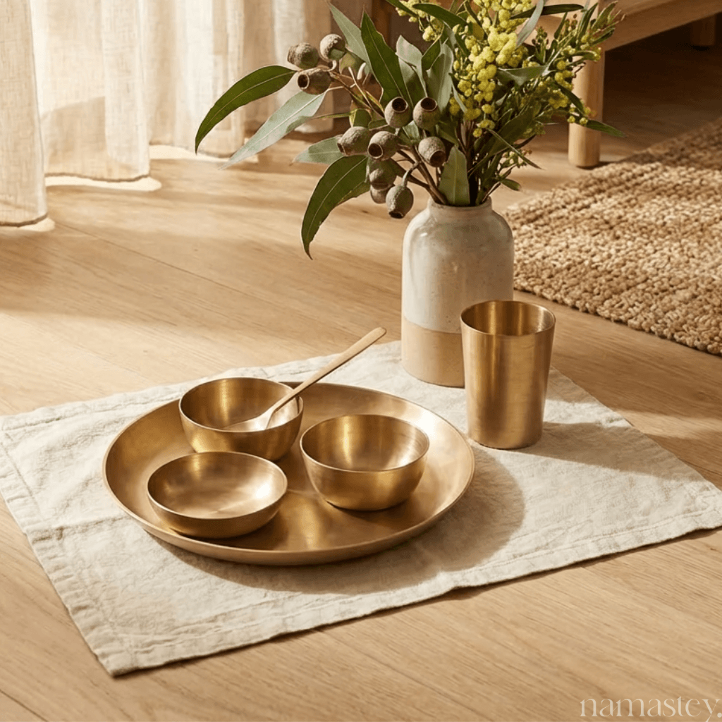 Timeless Kansa Thali Set | Pure Bronze Dinnerware