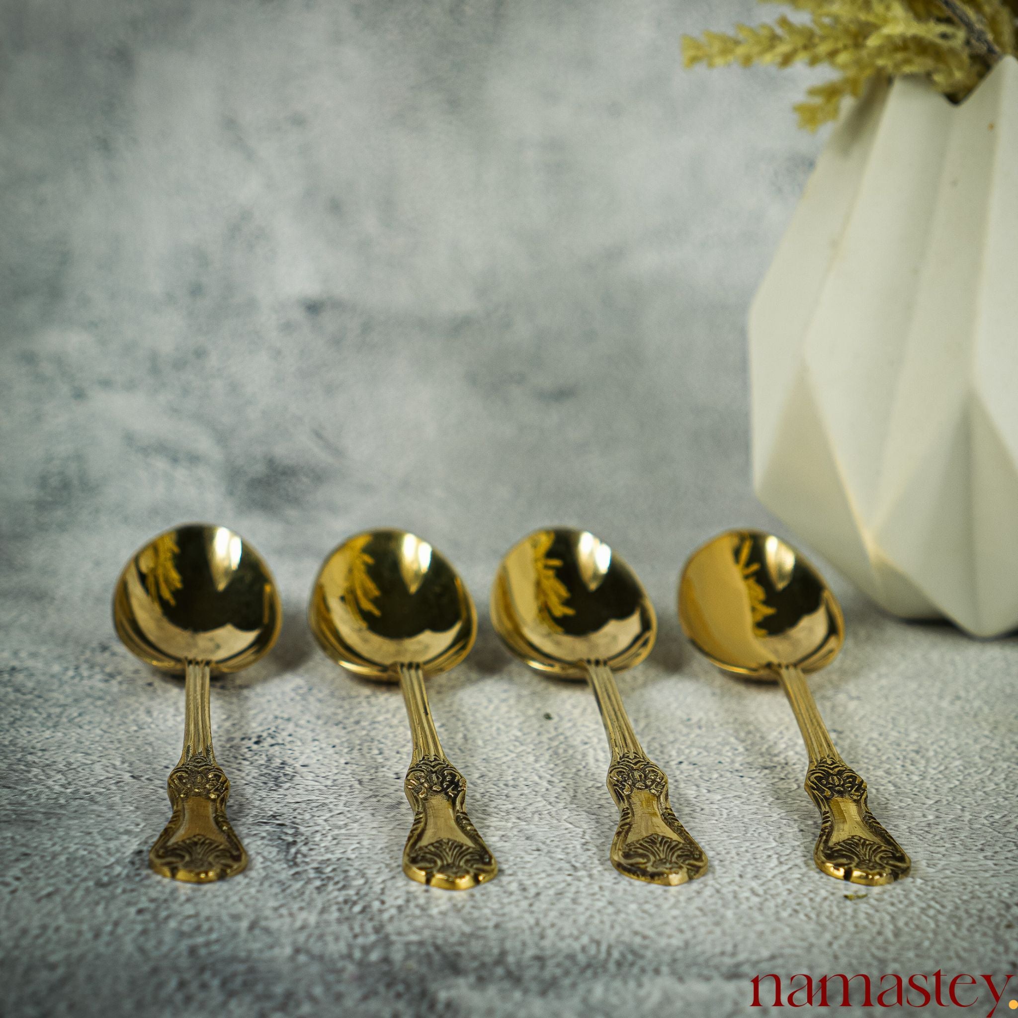 Carved Brass Spoons | Spoon Cutlery