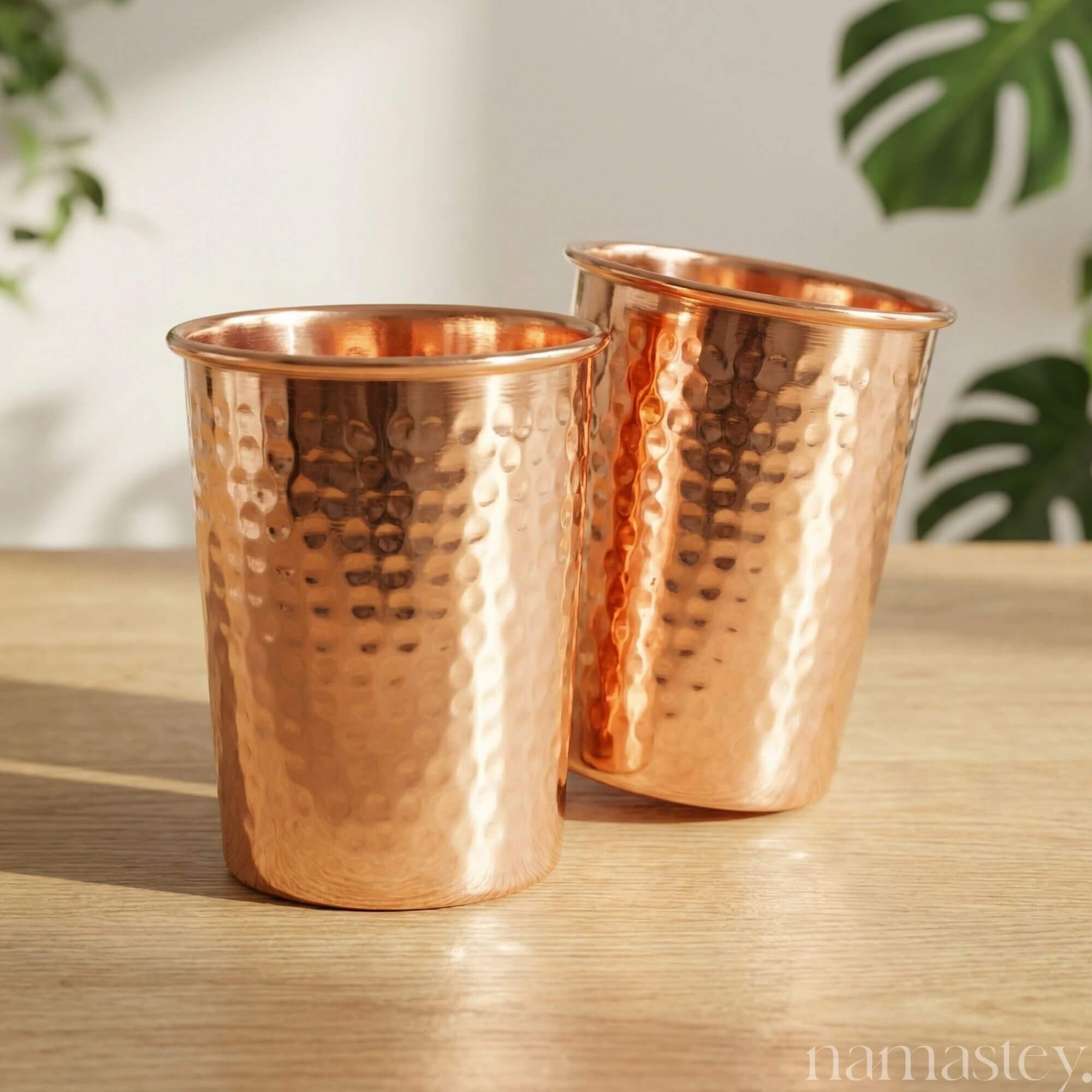 Hammered Copper Glasses - Set of 2