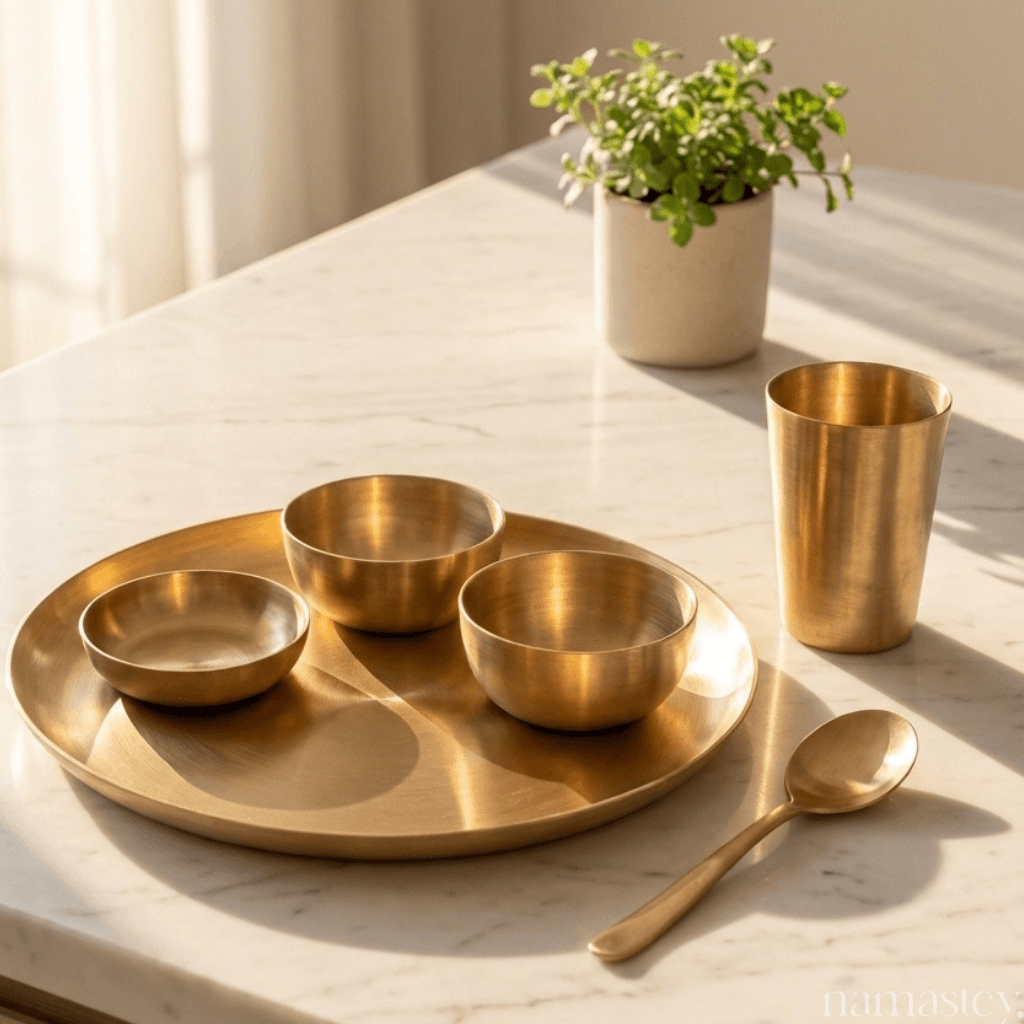 Timeless Kansa Thali Set | Pure Bronze Dinnerware