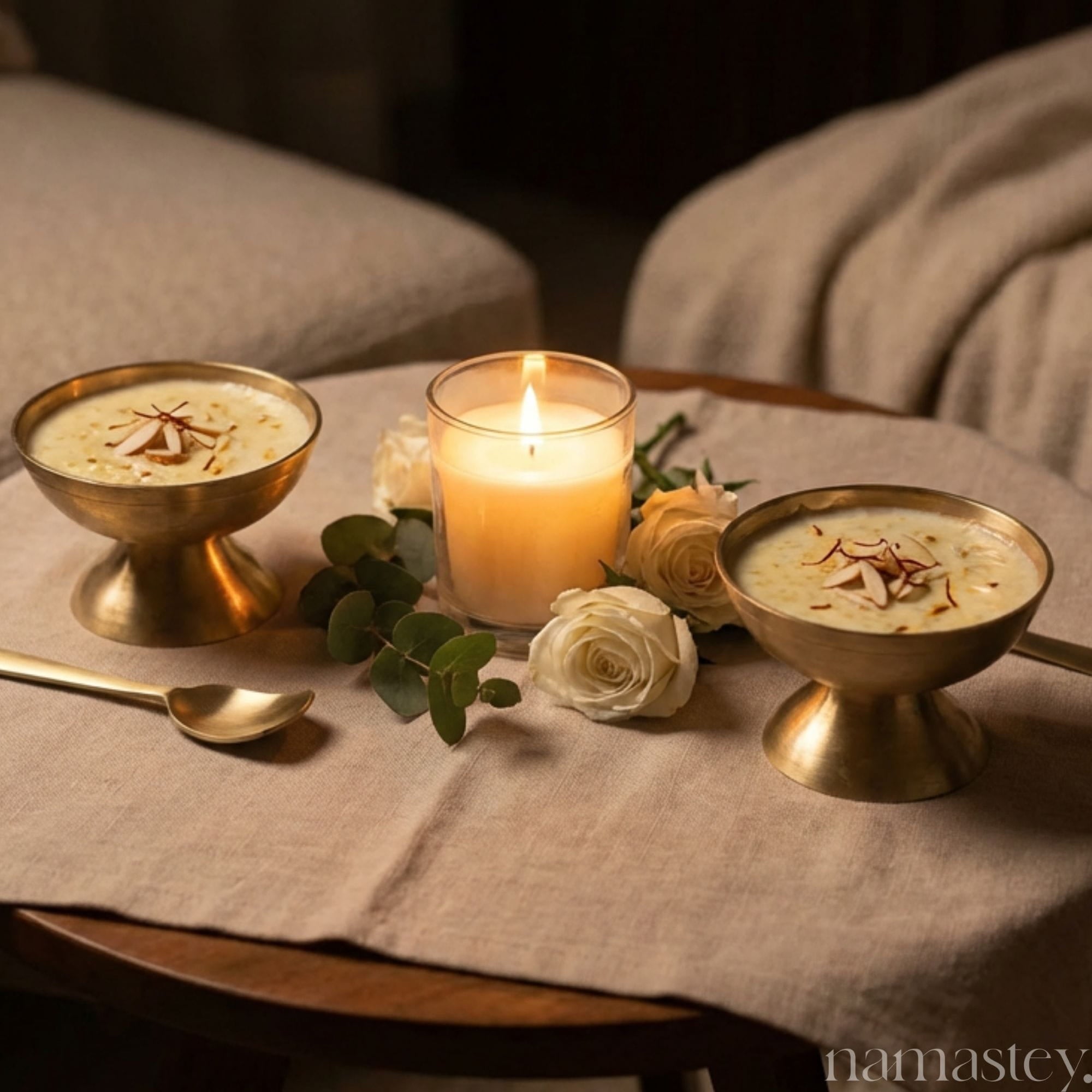 Kansa Bronze Dessert Bowl Set - 2 Bowls + 2 Spoons