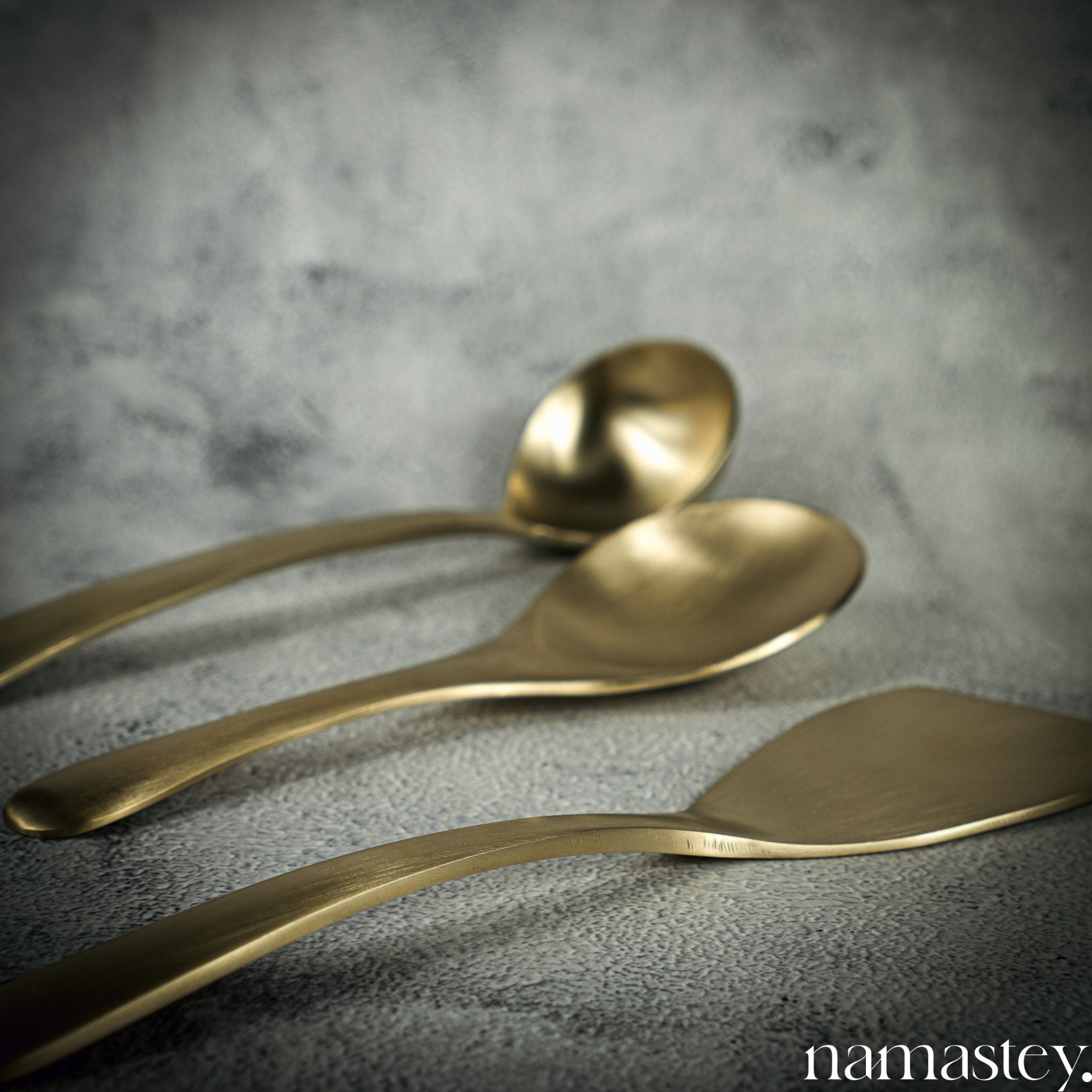 Kansa Classic Serving Set | Bronze Set With 3 Serving Spoons