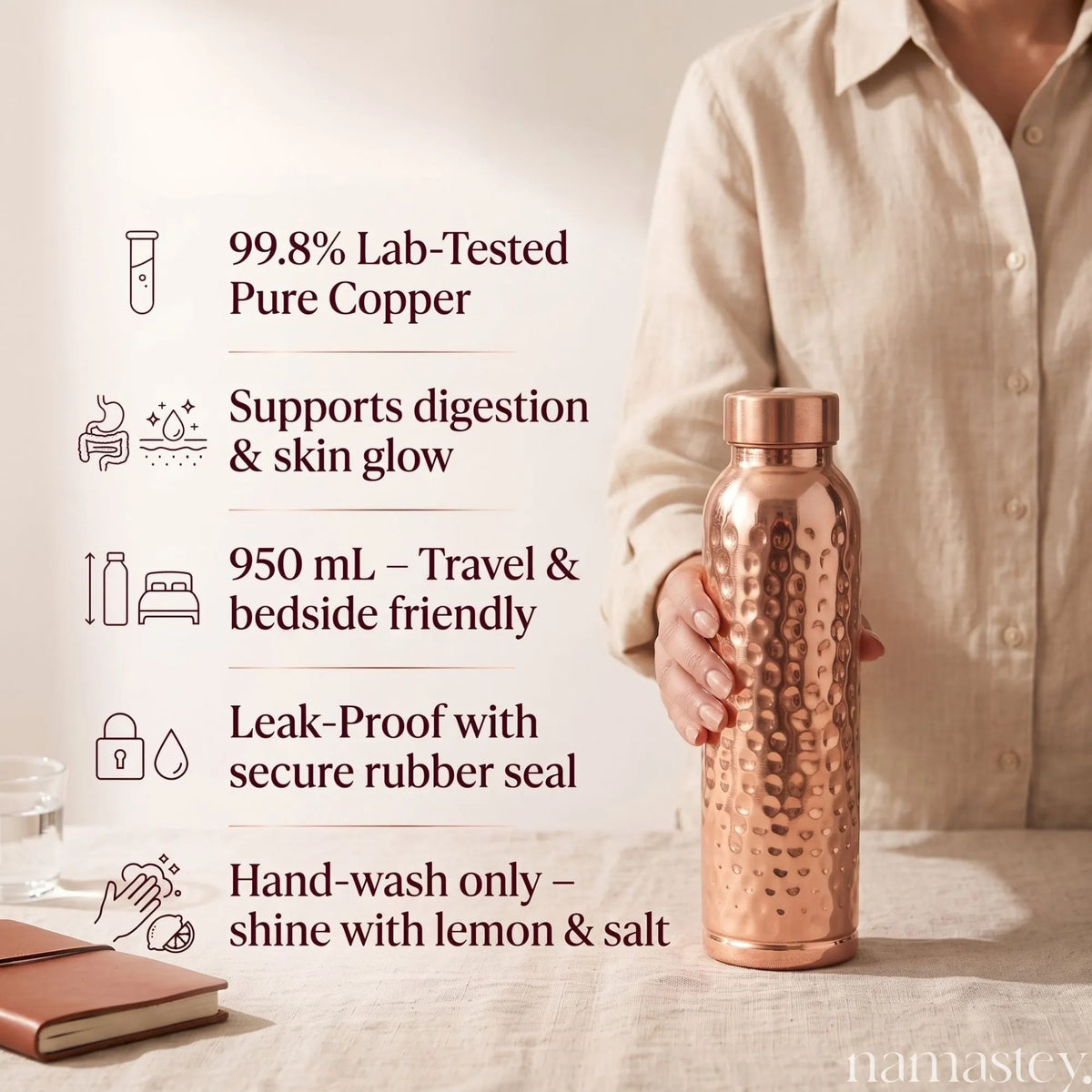 The Classic Hammered Copper Bottle (950ml)