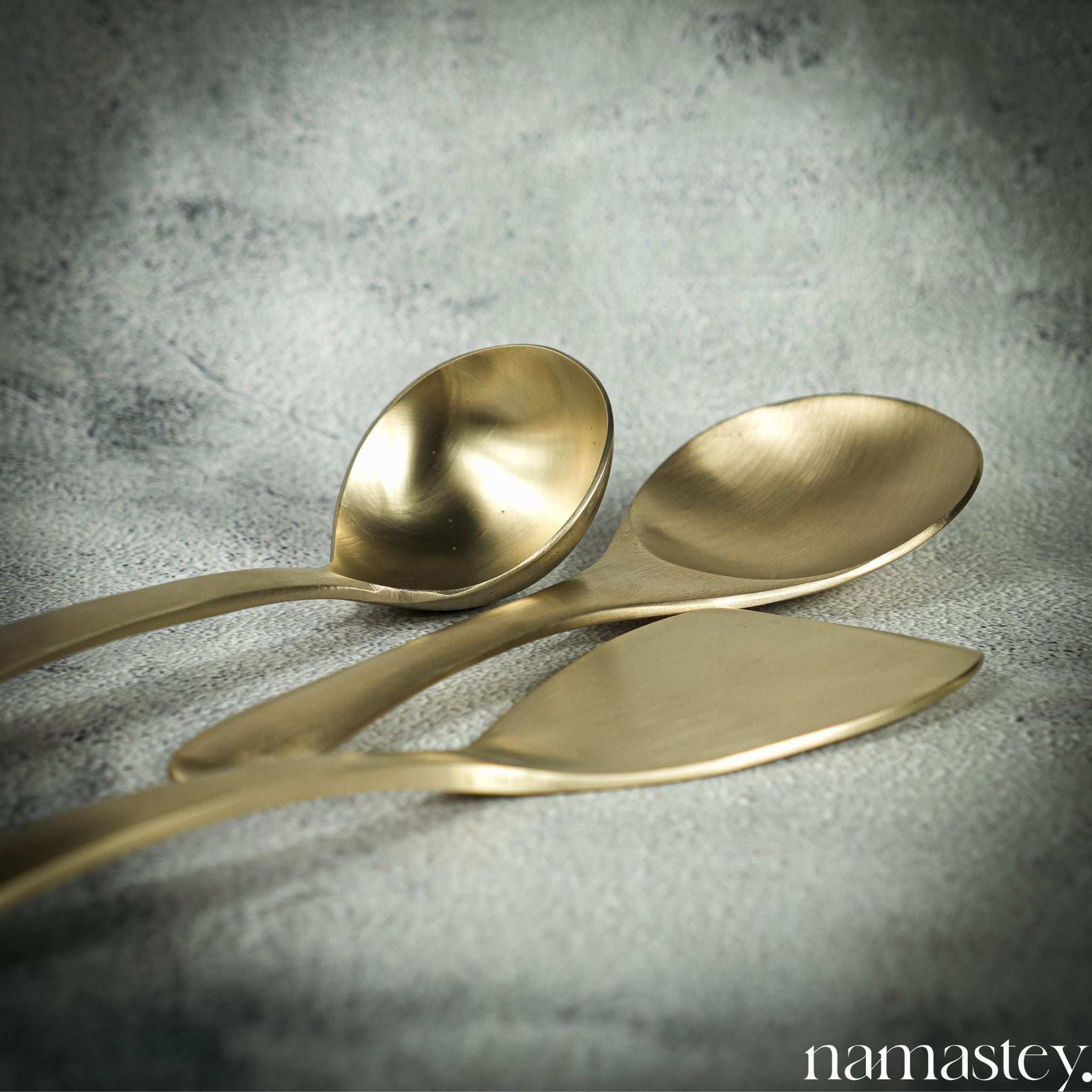 Kansa Classic Serving Set | Bronze Set With 3 Serving Spoons