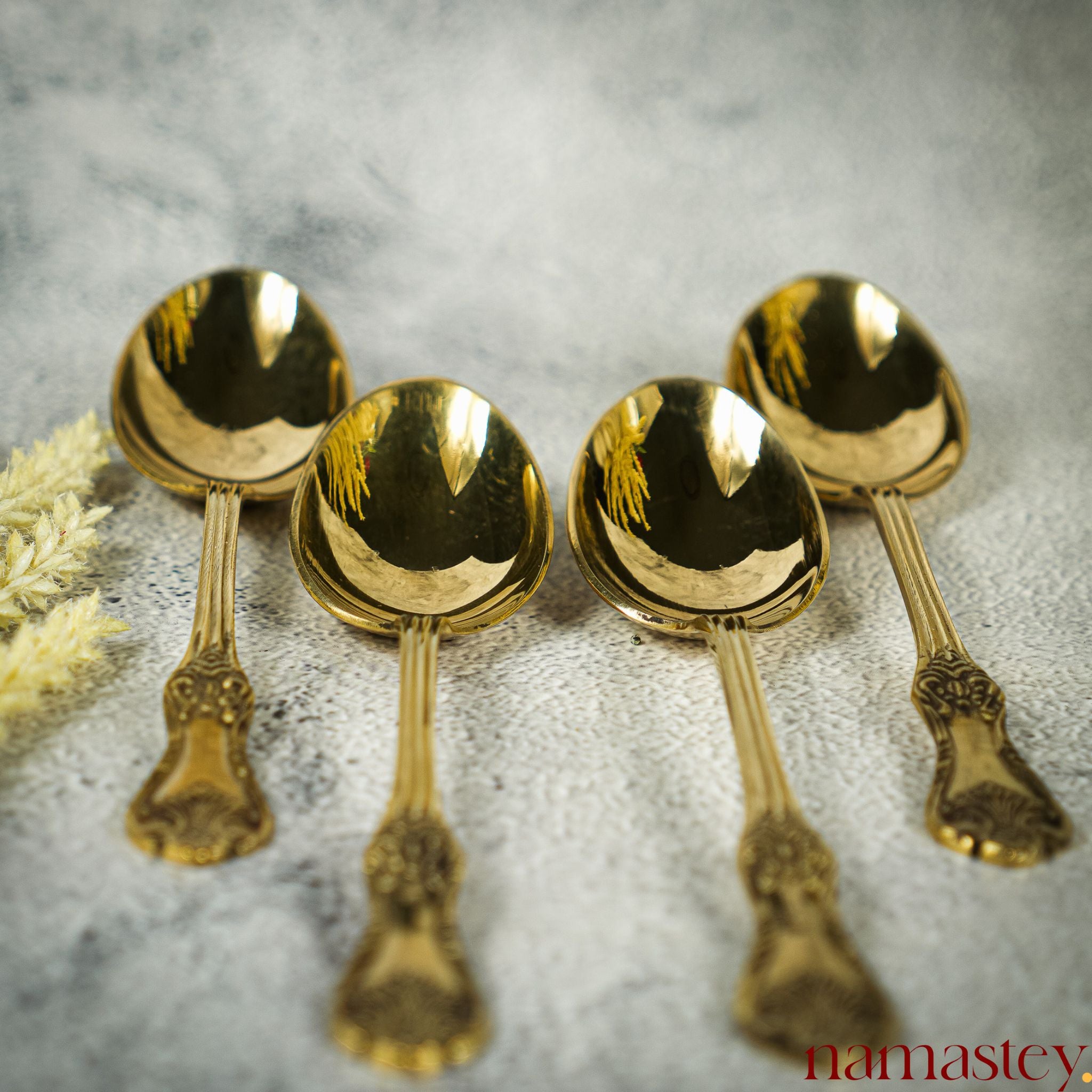 Carved Brass Spoons | Spoon Cutlery