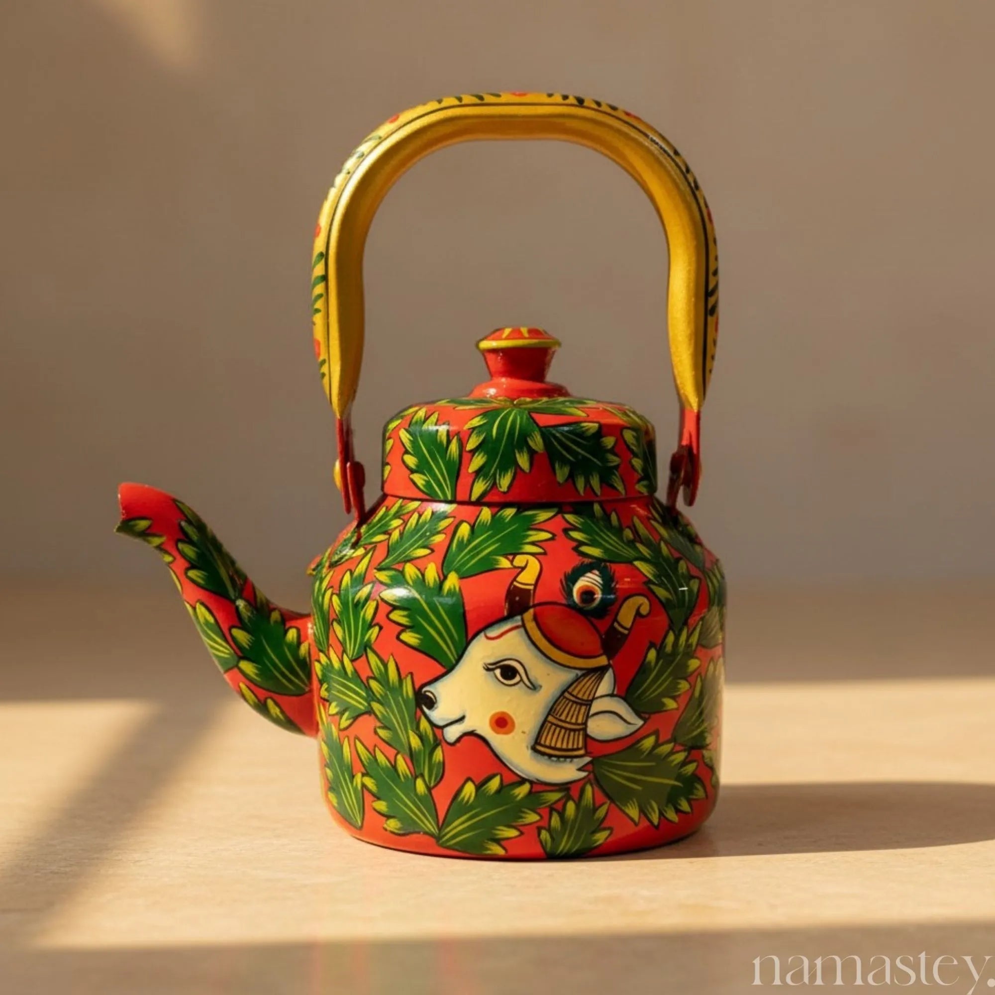 Holy Cow – Handpainted Stainless Steel Tea Kettle (1L)