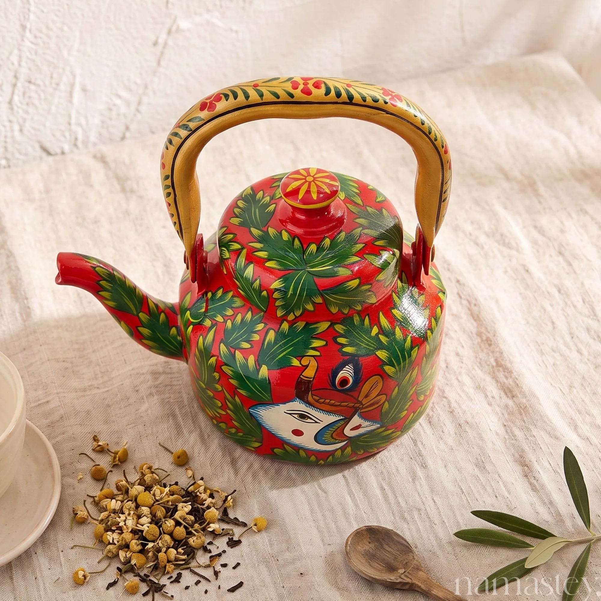 Holy Cow – Handpainted Stainless Steel Tea Kettle (1L)