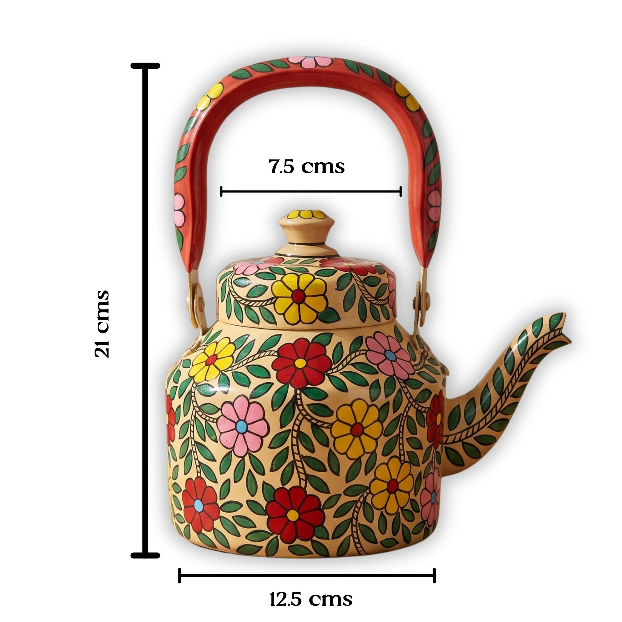 Devonshire Tea – Handpainted Stainless Steel Tea Kettle (1L)