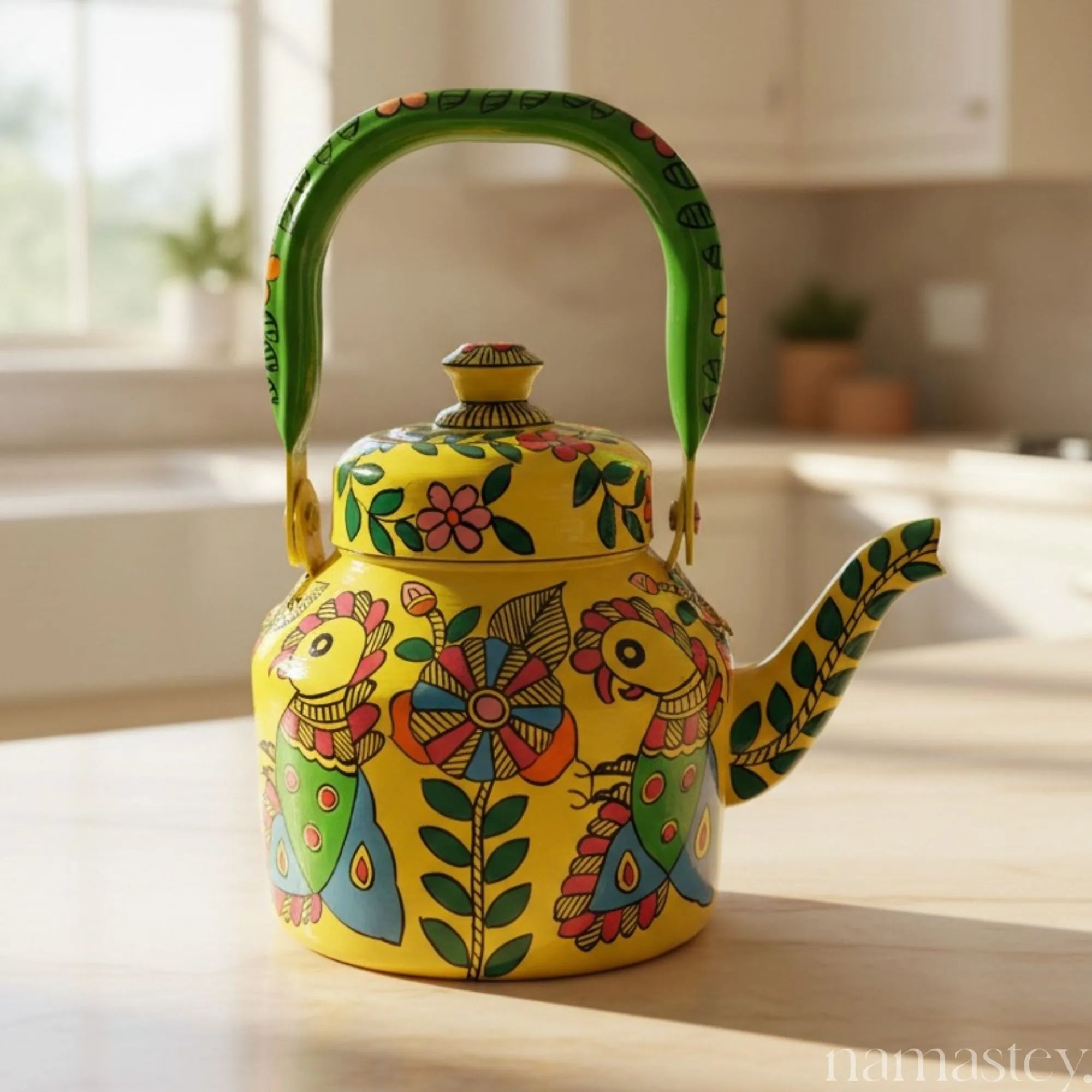 Mango Tango – Handpainted Stainless Steel Tea Kettle (1L)