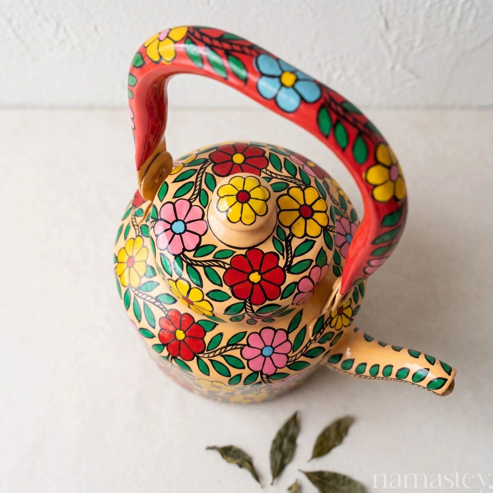 Devonshire Tea – Handpainted Stainless Steel Tea Kettle (1L)
