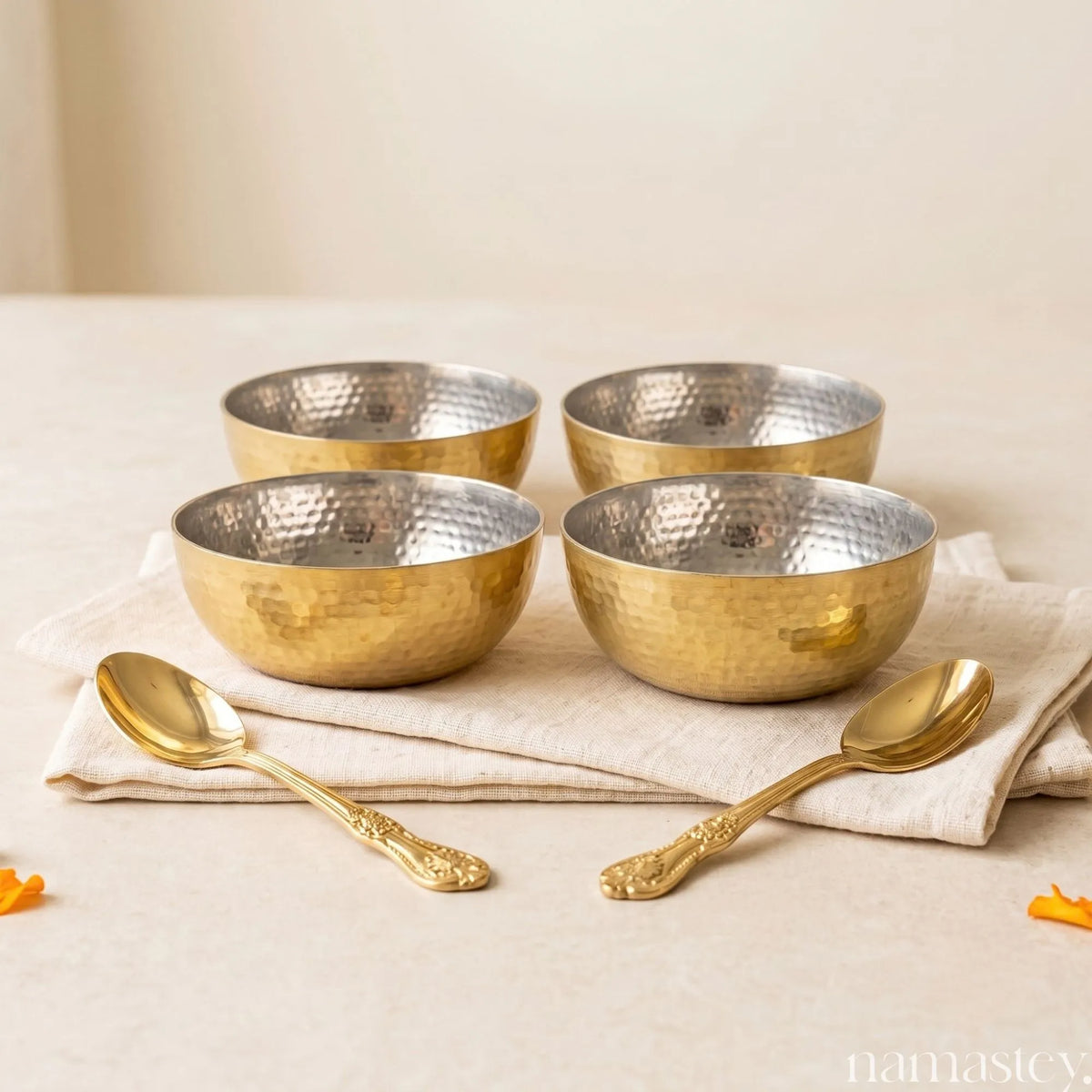 The Rasoi Set | Diwali Gift Set – Bronze Ghee Kalash, Brass Bowls & Spoons