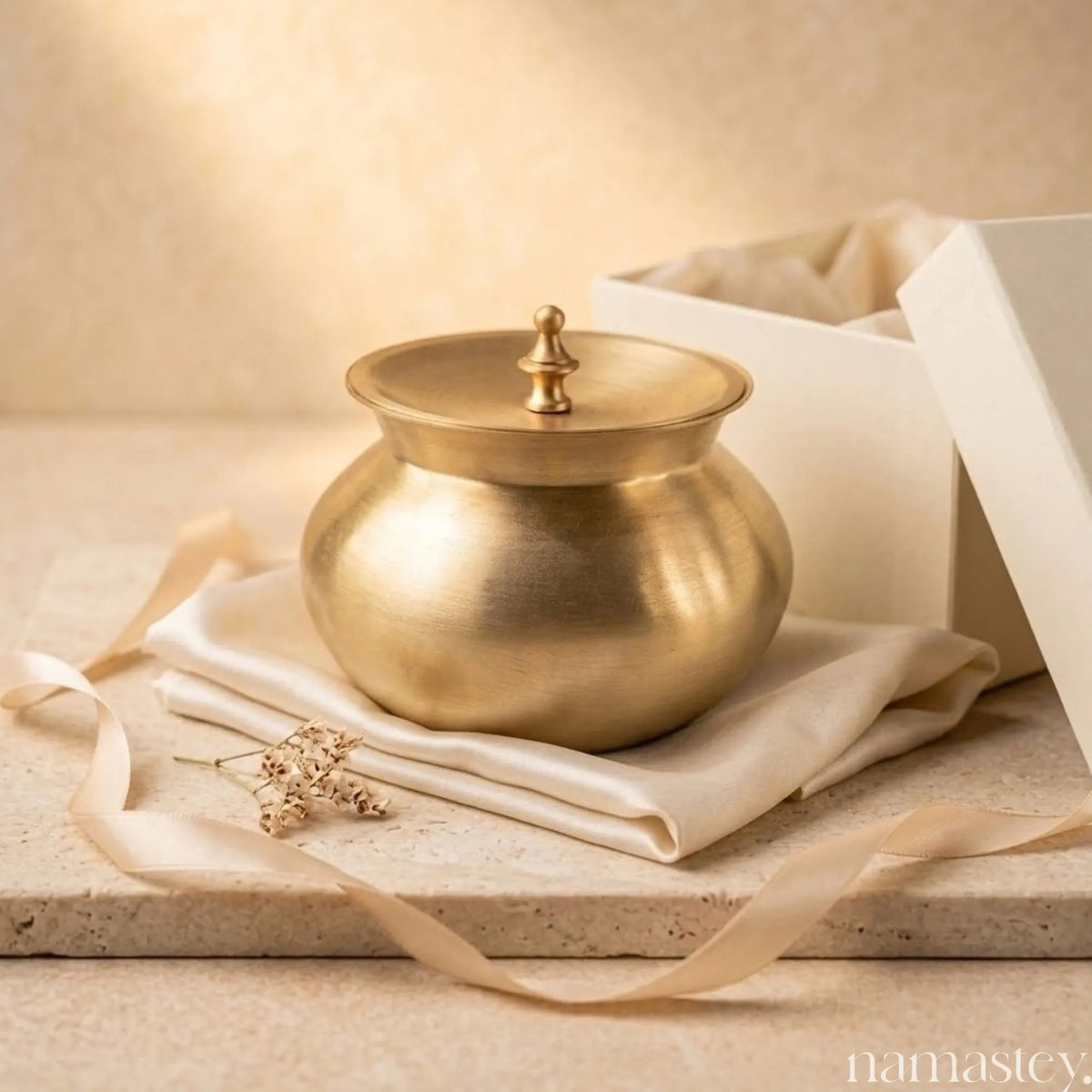 The Rasoi Set | Diwali Gift Set – Bronze Ghee Kalash, Brass Bowls & Spoons