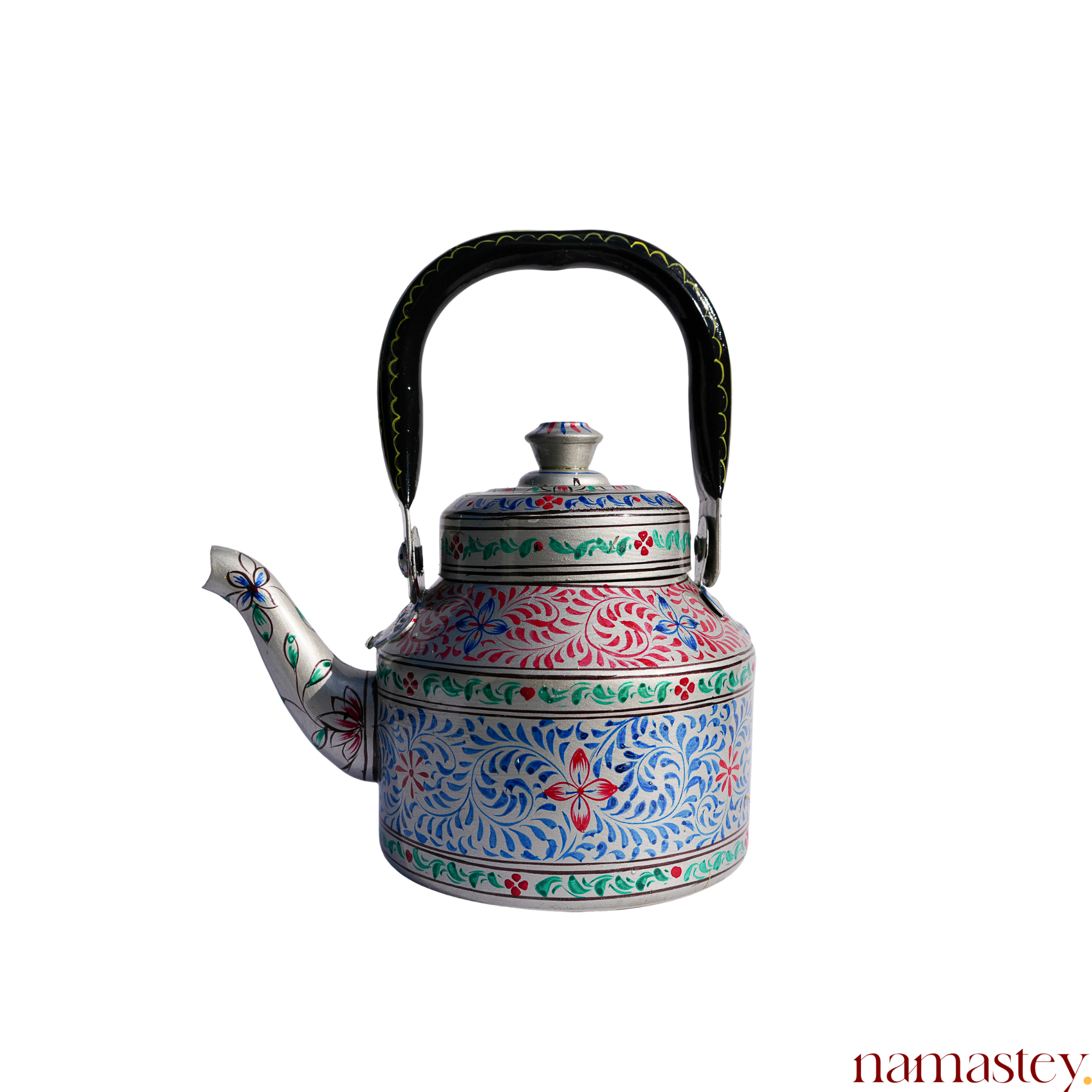 Twilight Fern – Handpainted Stainless Steel Tea Kettle (1L)