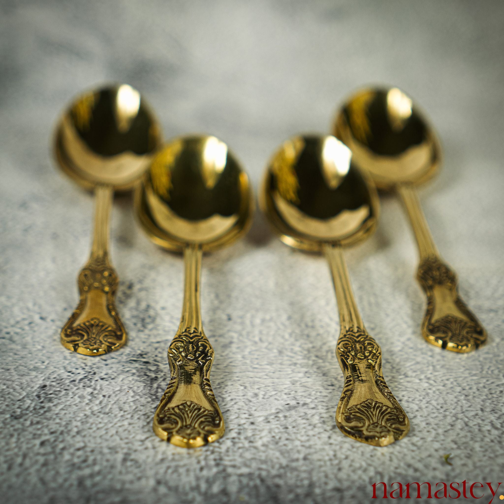 Carved Brass Spoons | Spoon Cutlery