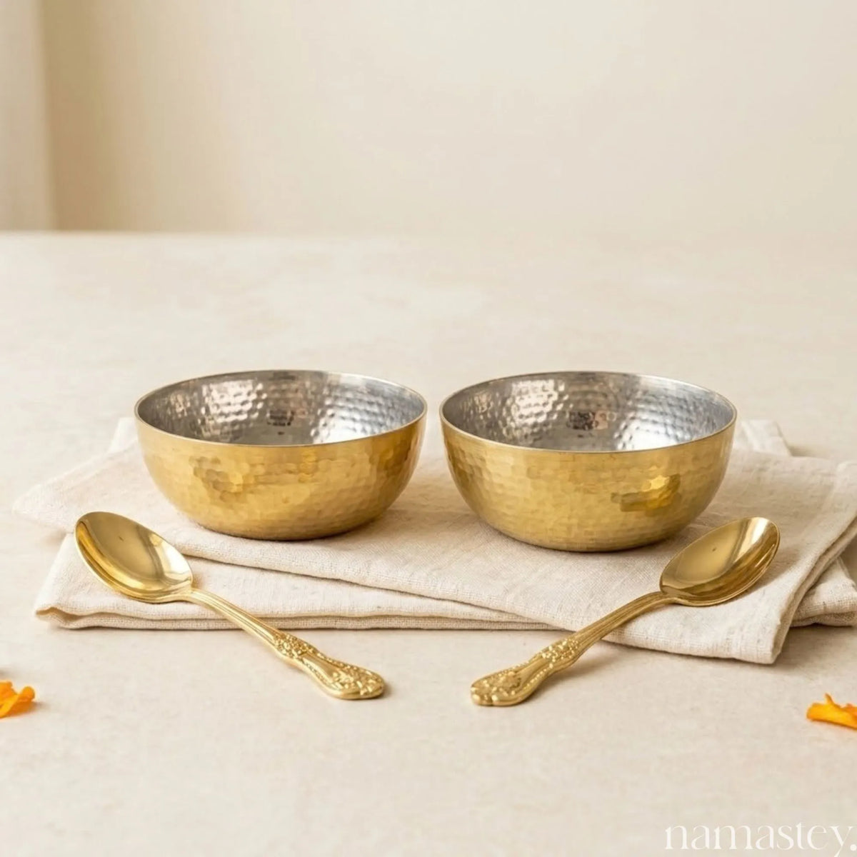 The Rasoi Set | Diwali Gift Set – Bronze Ghee Kalash, Brass Bowls & Spoons