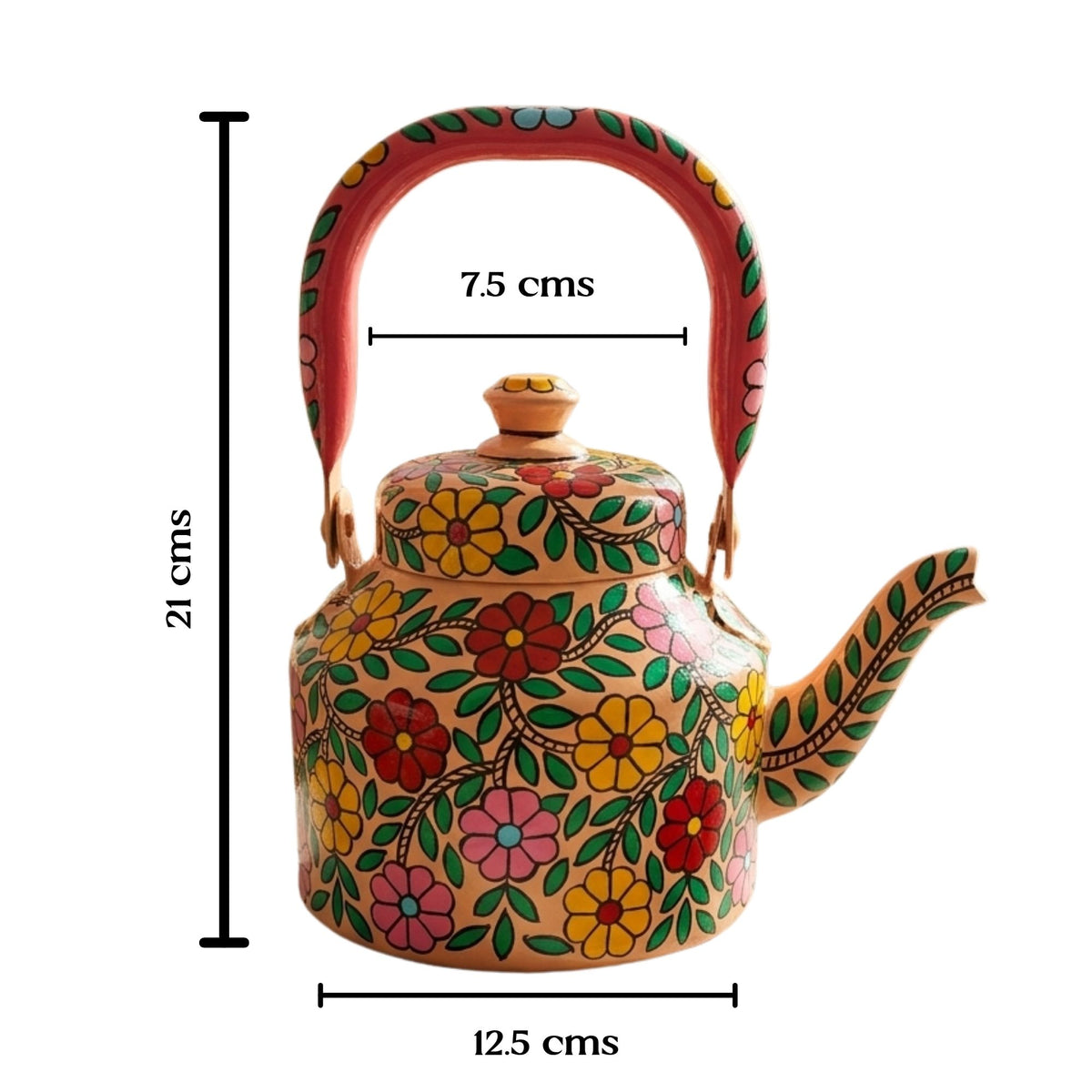 Devonshire Tea – Handpainted Stainless Steel Tea Kettle (1L)