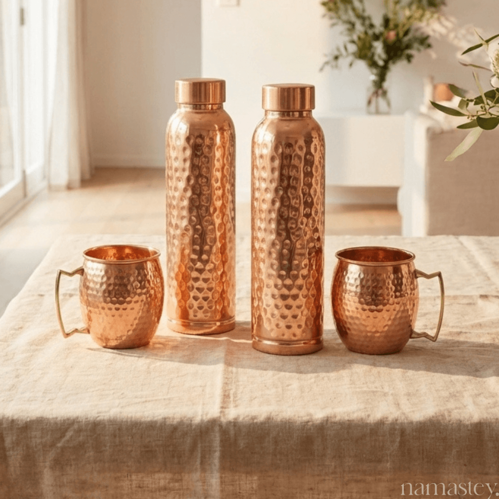 The Daily Ritual Set — Copper Bottles + Mule Mugs Bundle