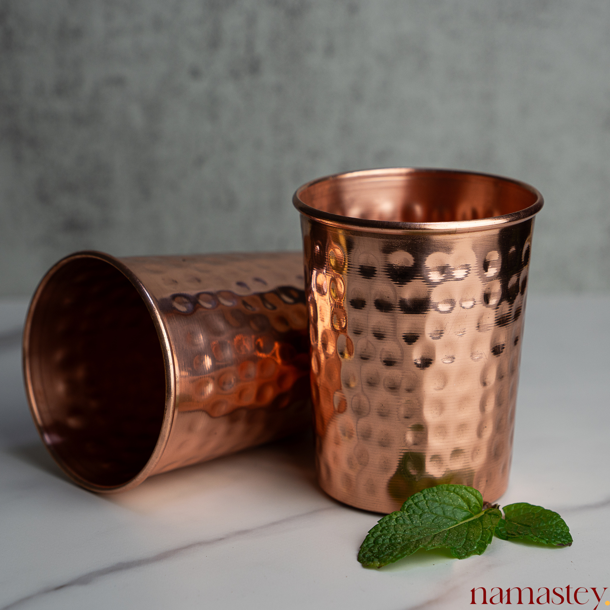 Hammered Copper Glasses - Set of 2
