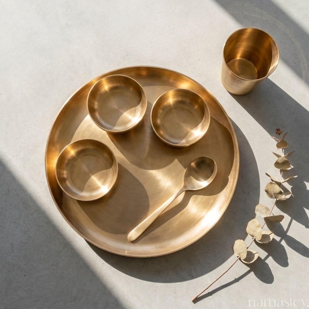 Timeless Kansa Thali Set | Pure Bronze Dinnerware
