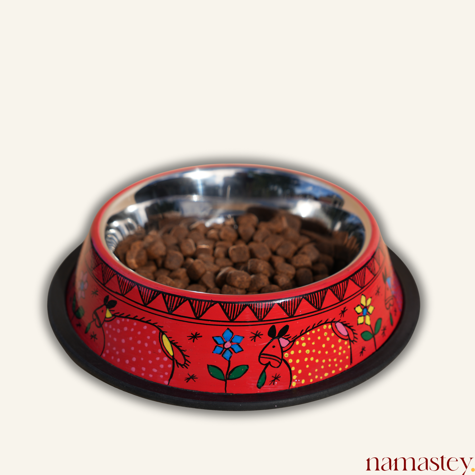 The Happy Dancer – Handpainted Pet Bowl