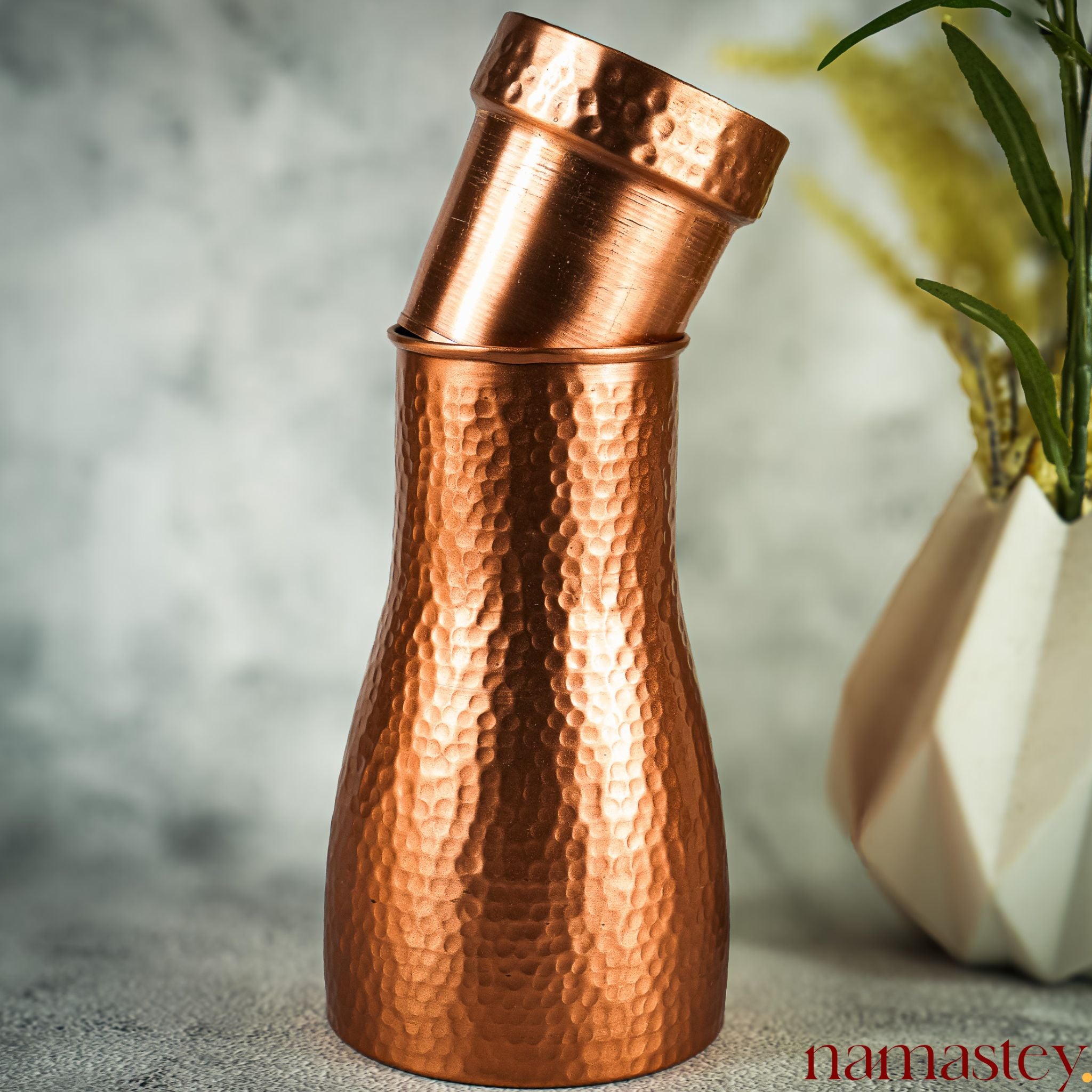 Copper Carafe Tumbler for Cold Water | Copper Water Bottle, [0.9L]