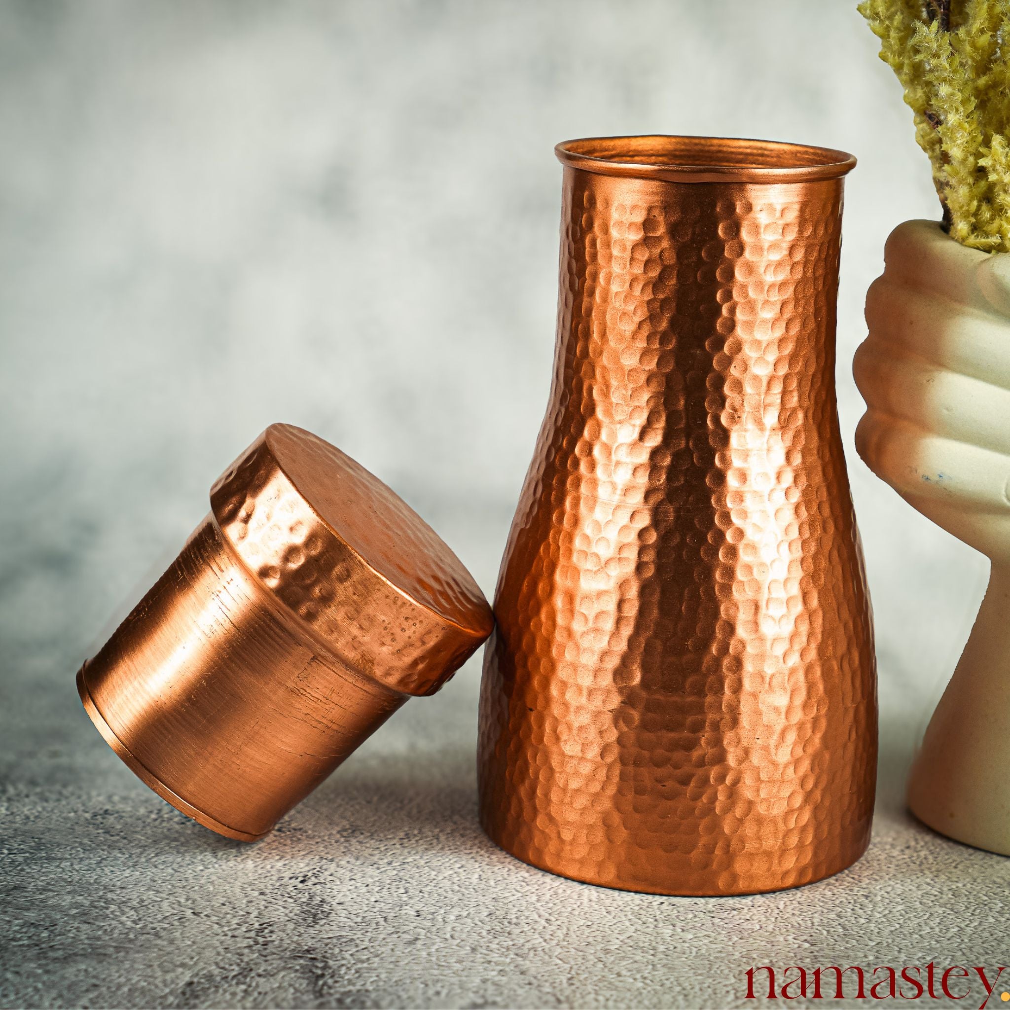 Copper Carafe Tumbler for Cold Water | Copper Water Bottle, [0.9L]