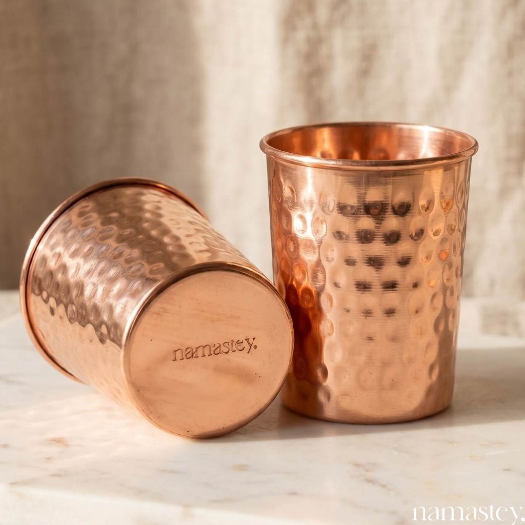 The Heritage Pour — Copper Jug + 2 Glasses