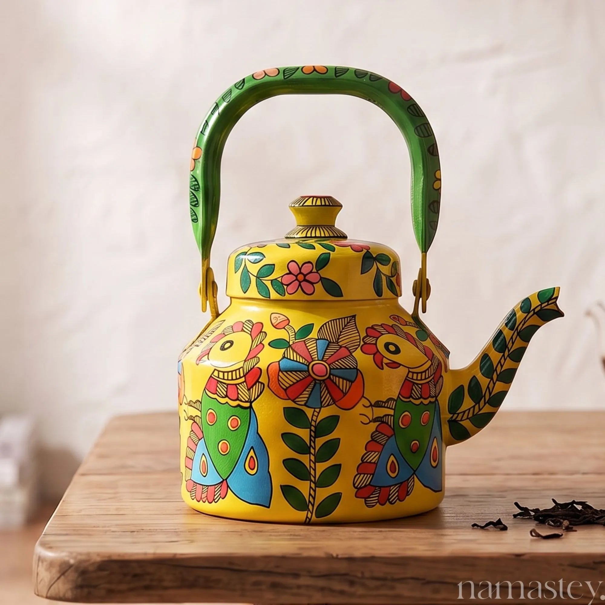 Mango Tango – Handpainted Stainless Steel Tea Kettle (1L)