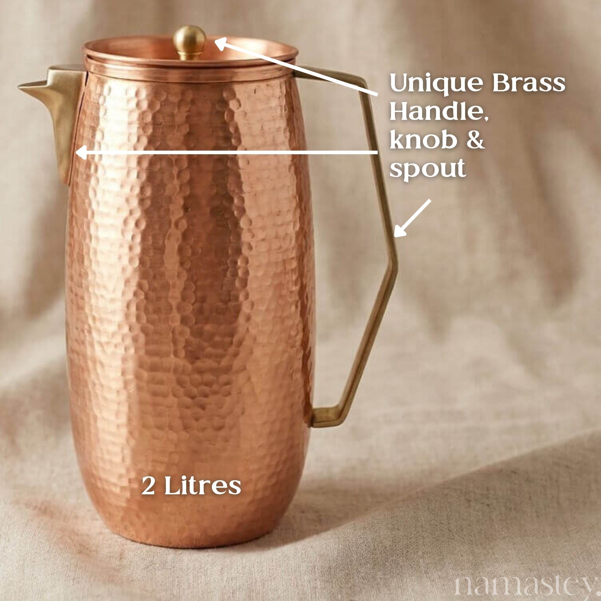 The Heritage Pour — Copper Jug + 2 Glasses