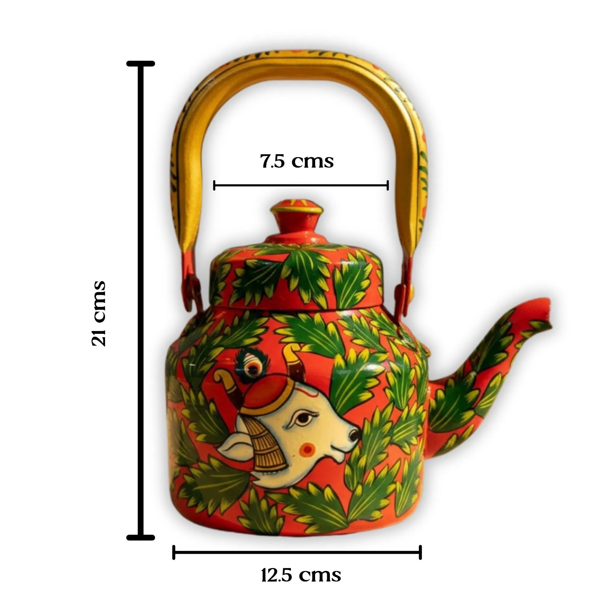 Holy Cow – Handpainted Stainless Steel Tea Kettle (1L)